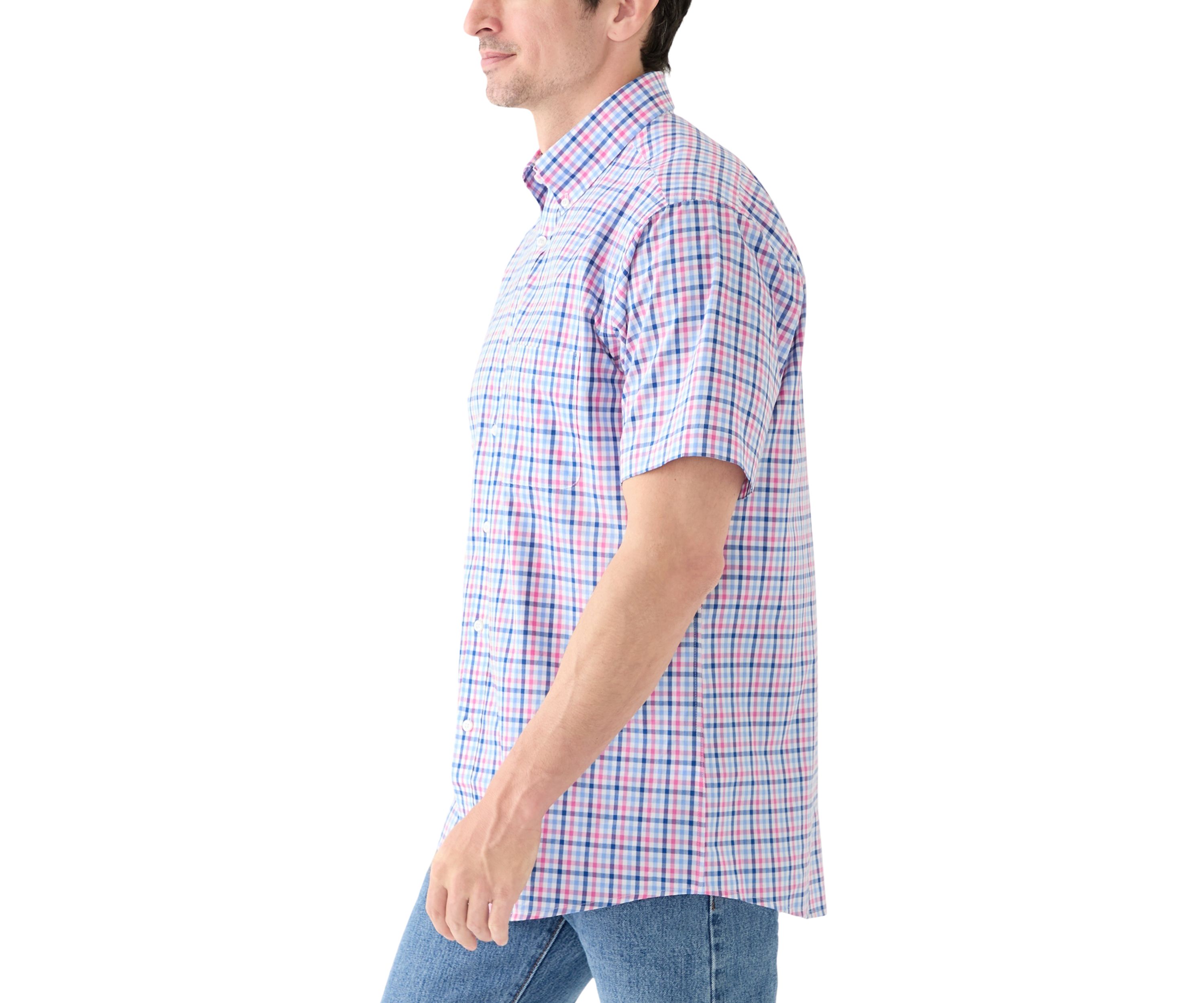 Short Sleeve Gingham Printed Shirt