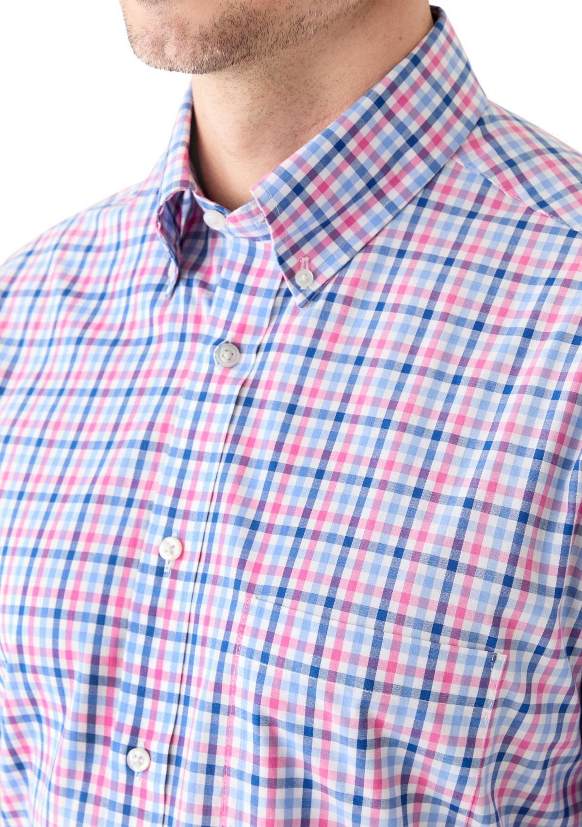Short Sleeve Gingham Printed Shirt