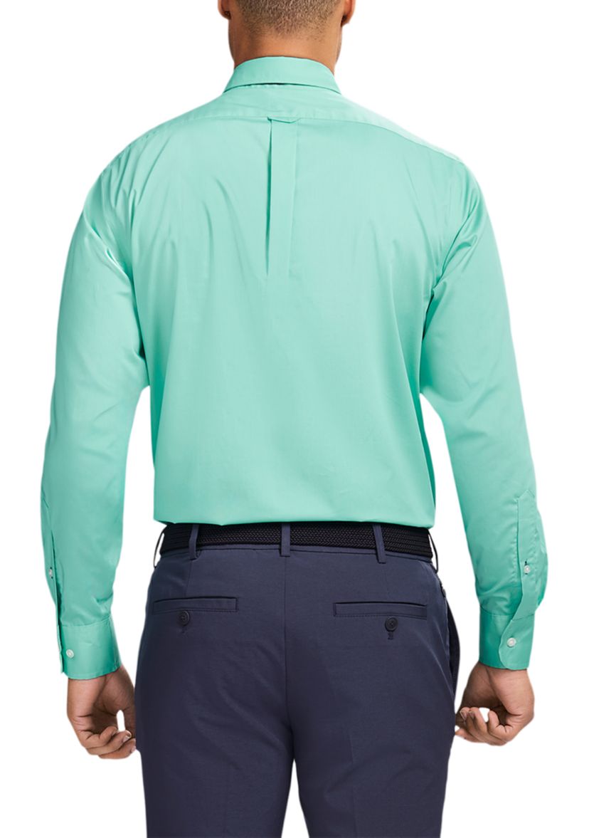 green emerald velvet dress Izod Men's Stretch Plaid Button Down Shirt, 16 main image 0