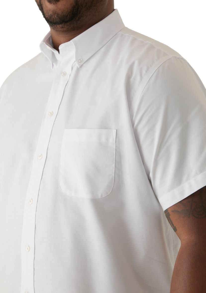 IZOD Big & Tall All Over Stretch Short Sleeve Button Down Dress Shirt | Belk