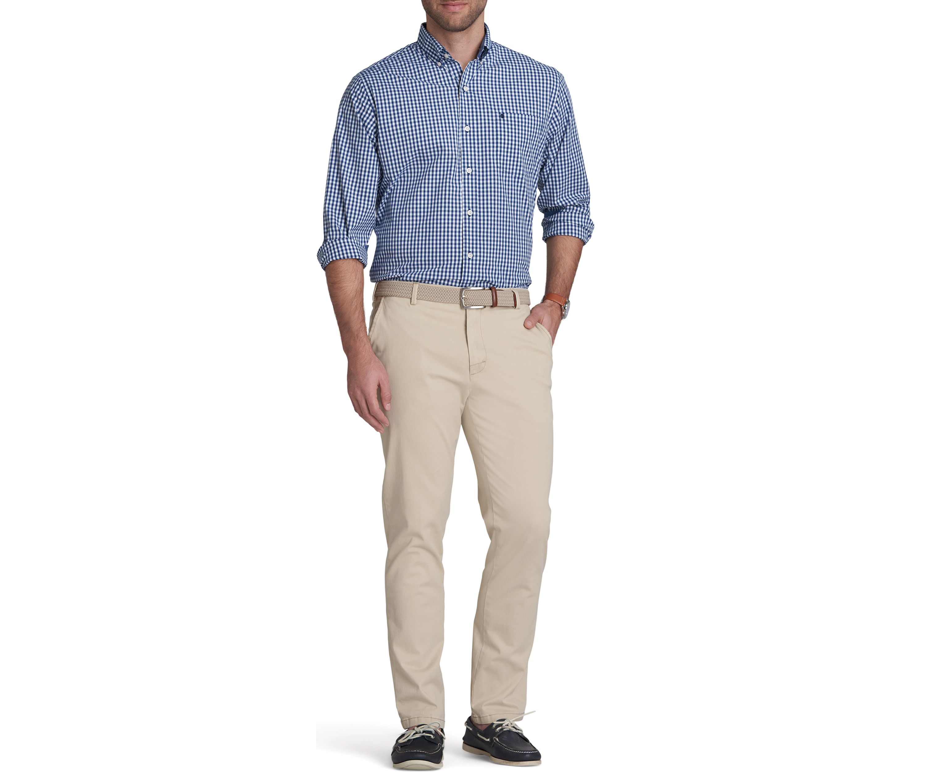 Classic Long Sleeve Woven Button Down Shirt