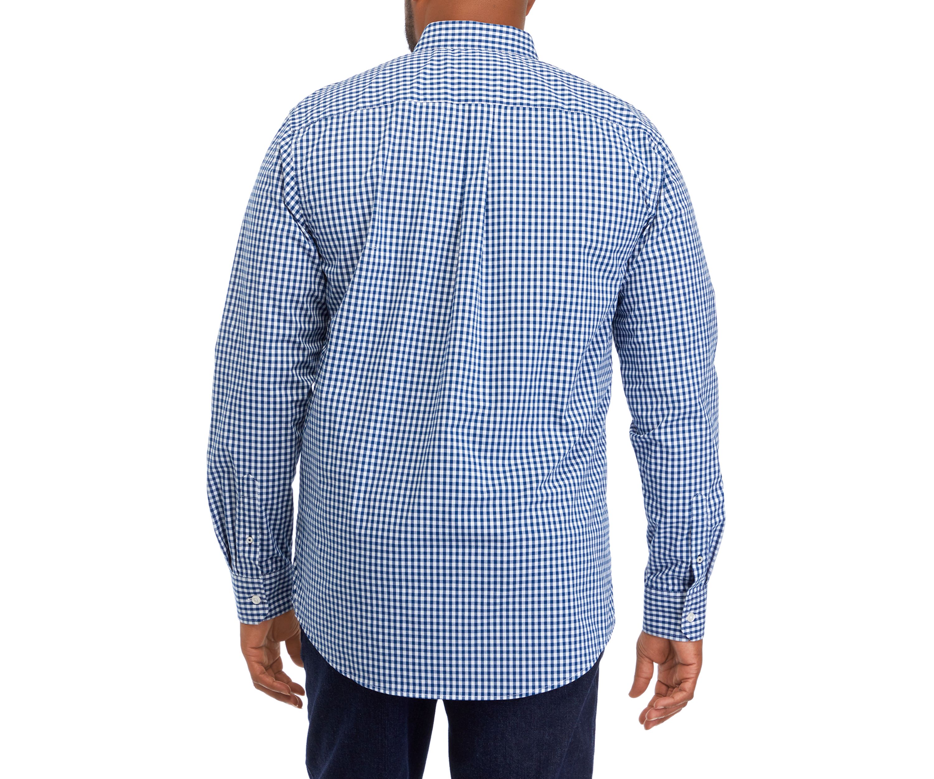 Big & Tall Long Sleeve Comfort Performance Woven Button Down Shirt 