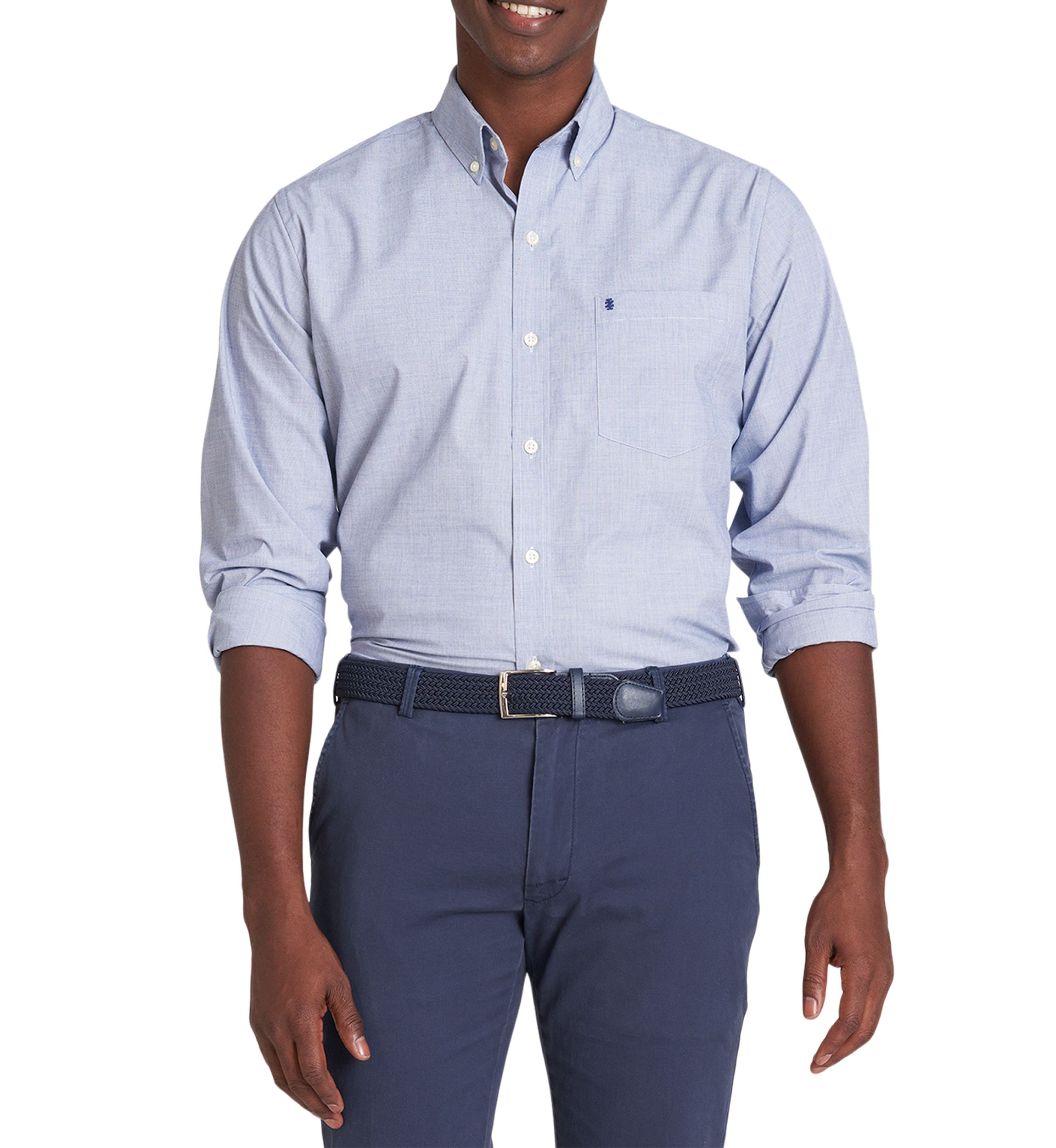Classic Long Sleeve Woven Button Down Shirt