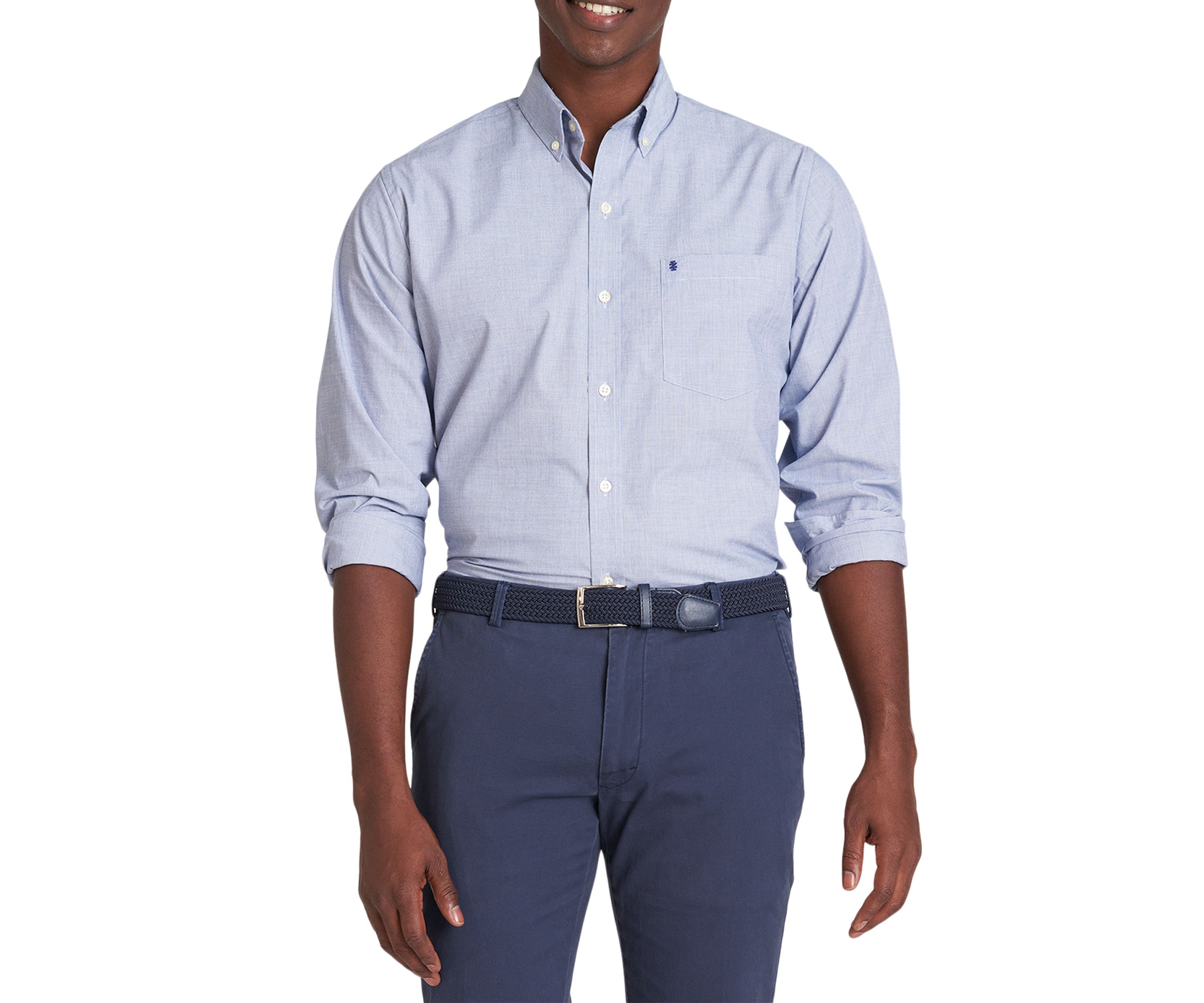 Classic Long Sleeve Woven Button Down Shirt