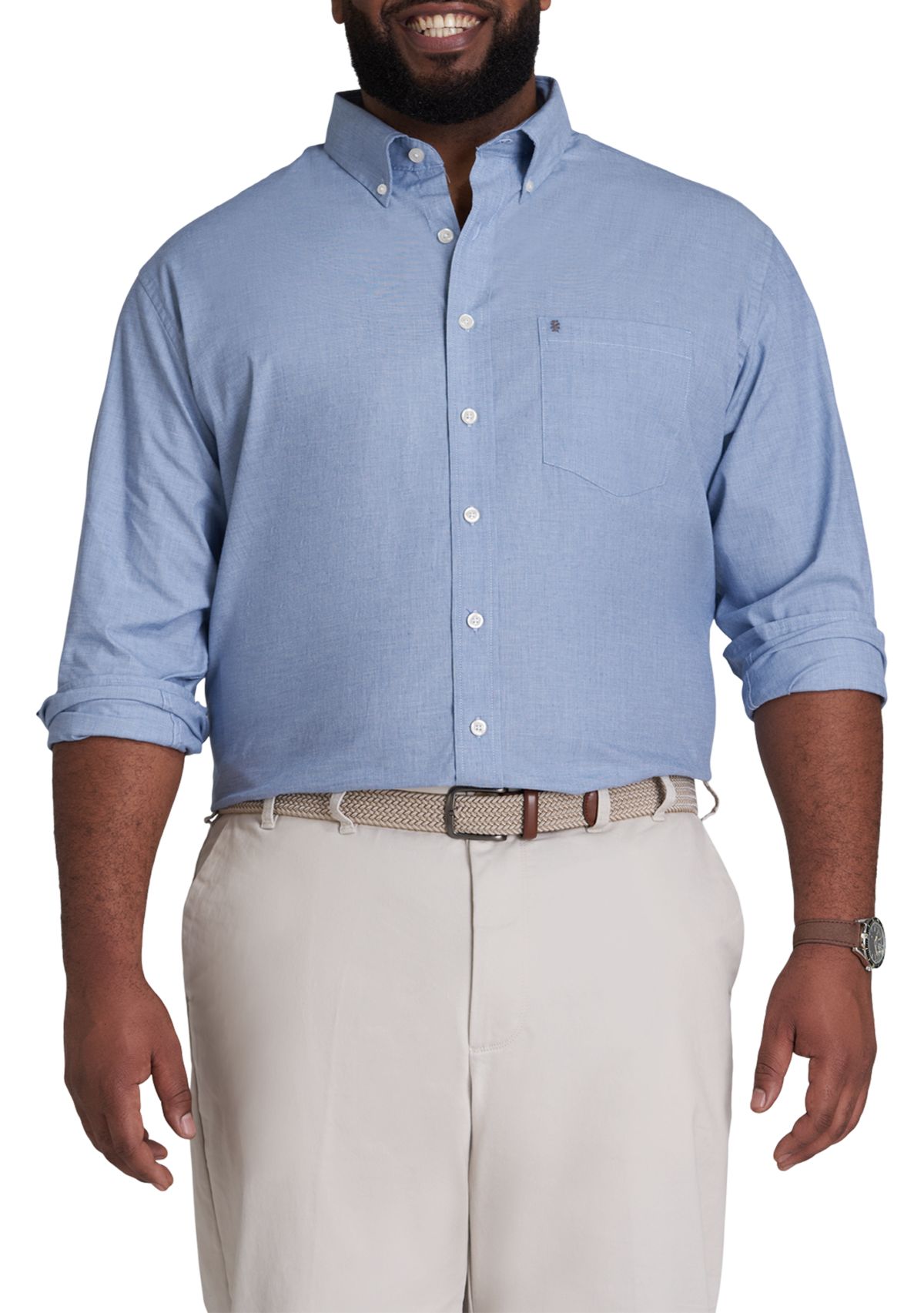 Big & Tall Long Sleeve Premium Essential Woven Shirt