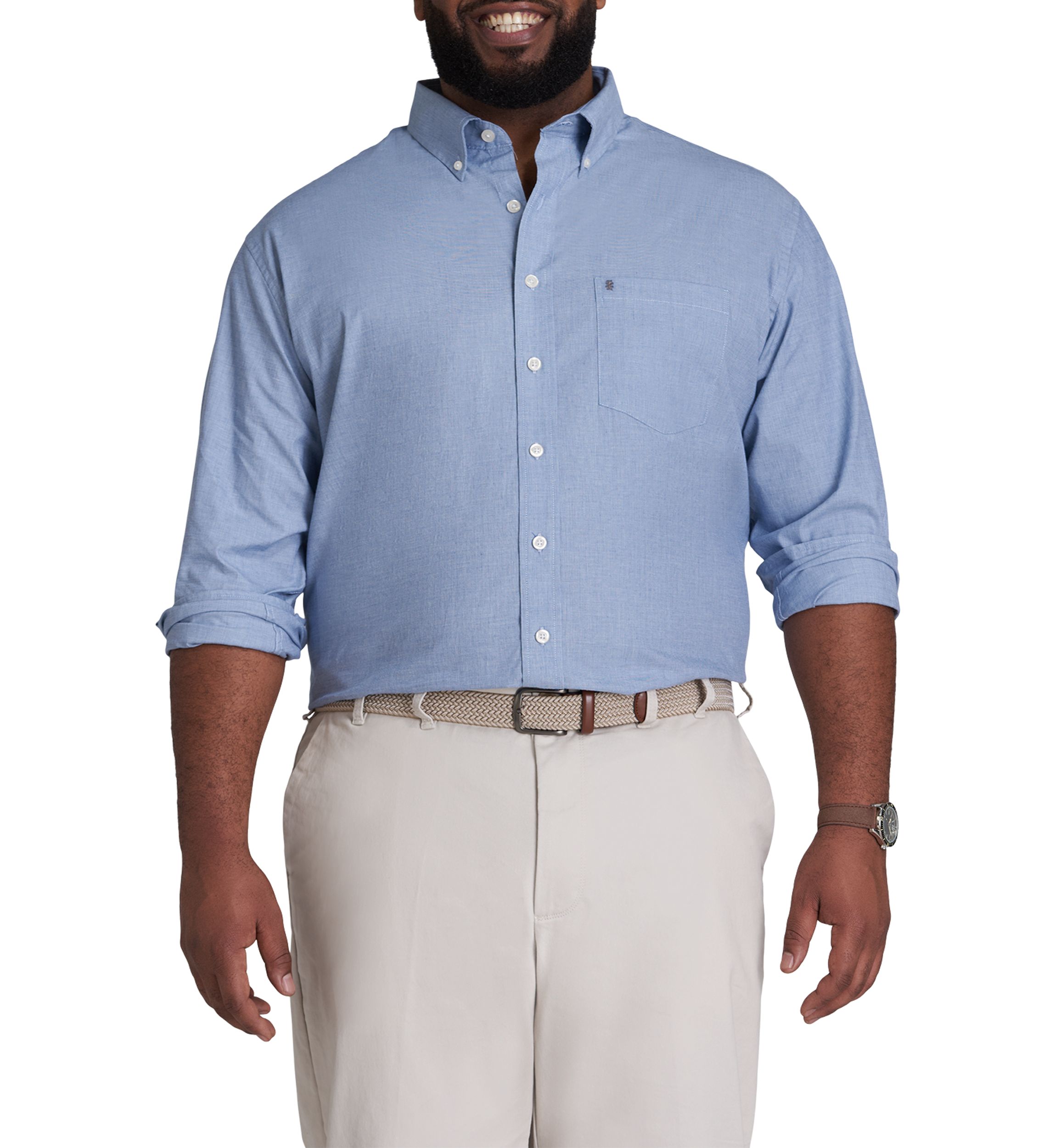Big & Tall Long Sleeve Premium Essential Woven Shirt