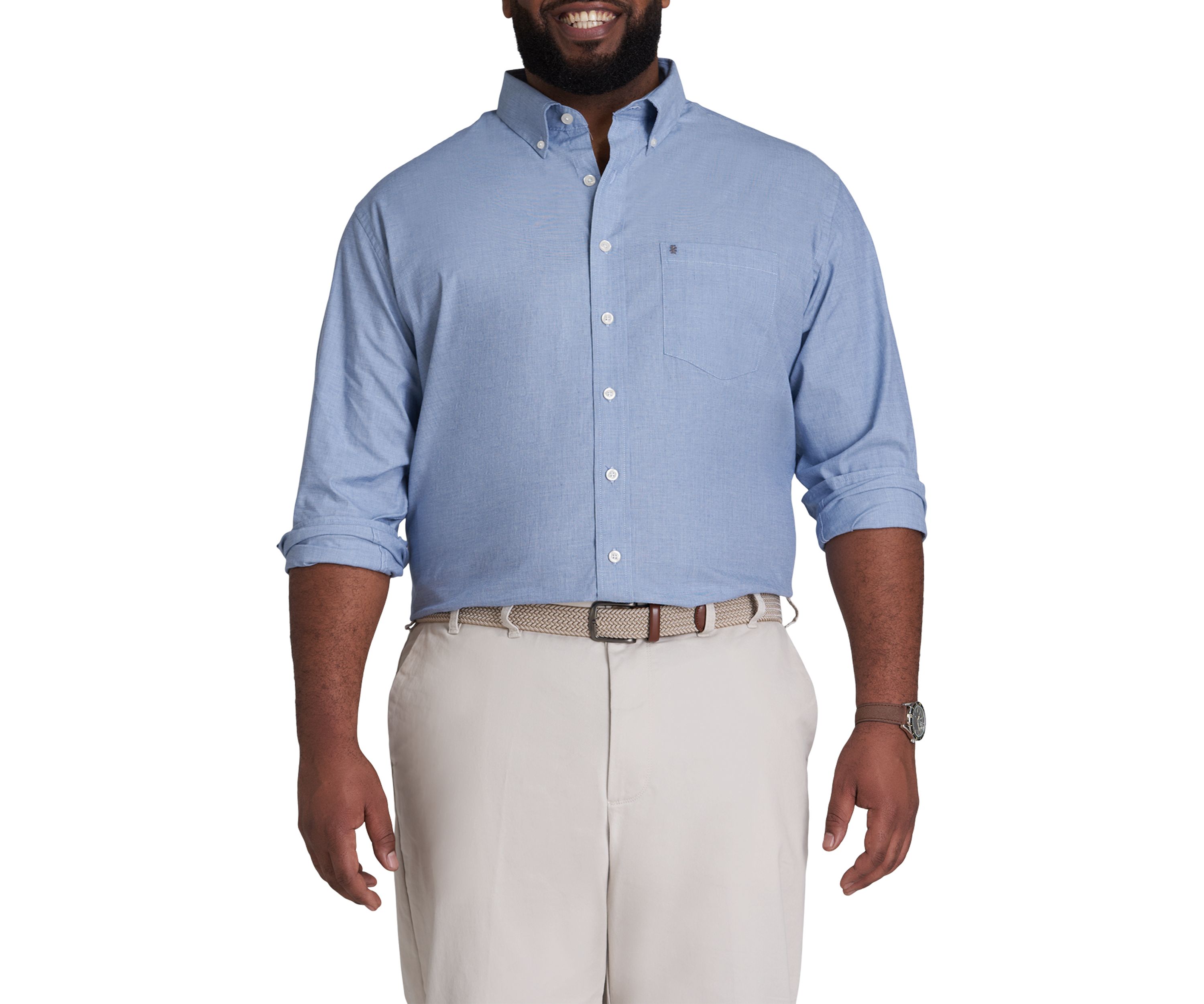 Big & Tall Long Sleeve Premium Essential Woven Shirt