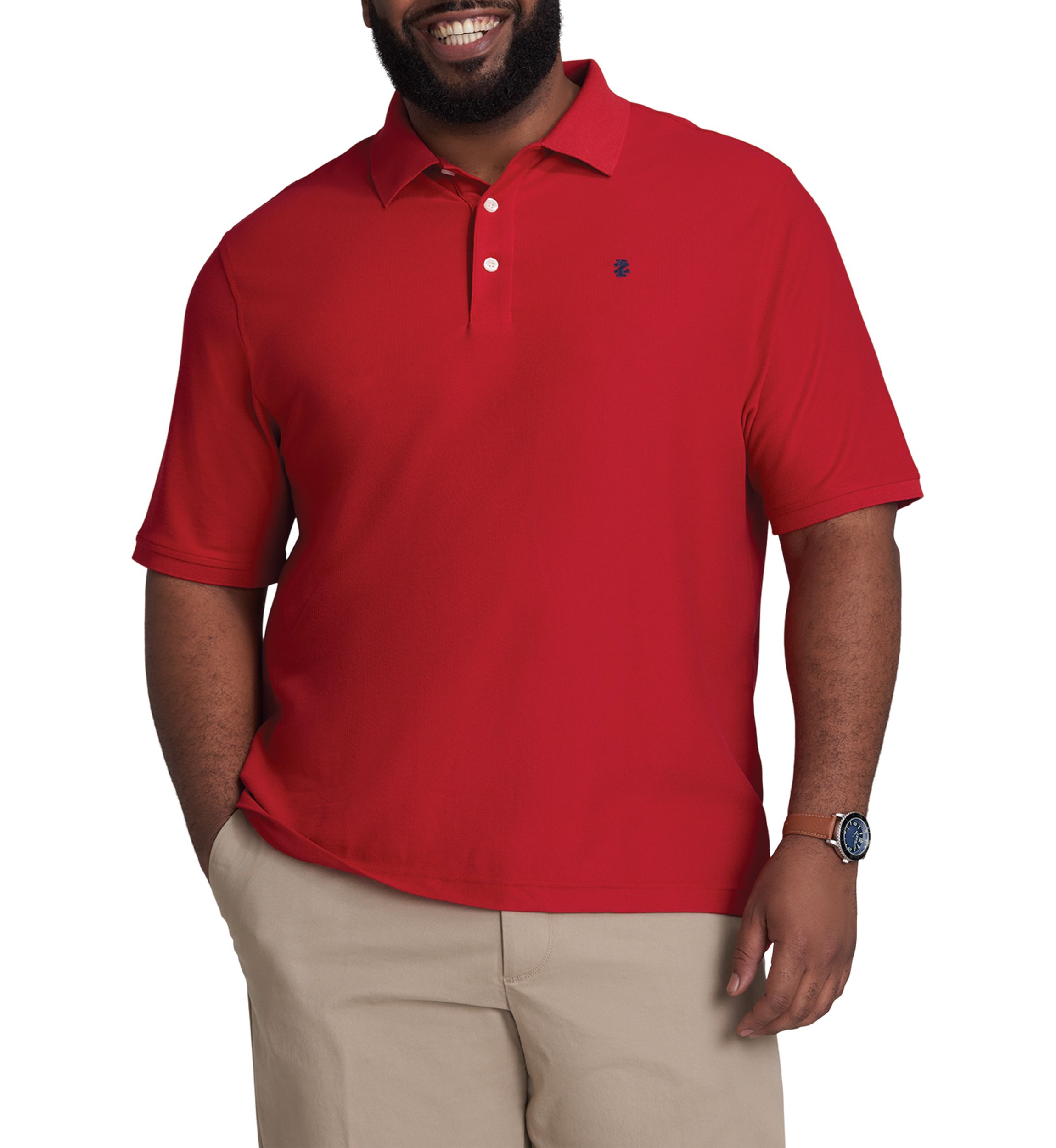 Big & Tall Short Sleeve Solid Advantage Polo Shirt