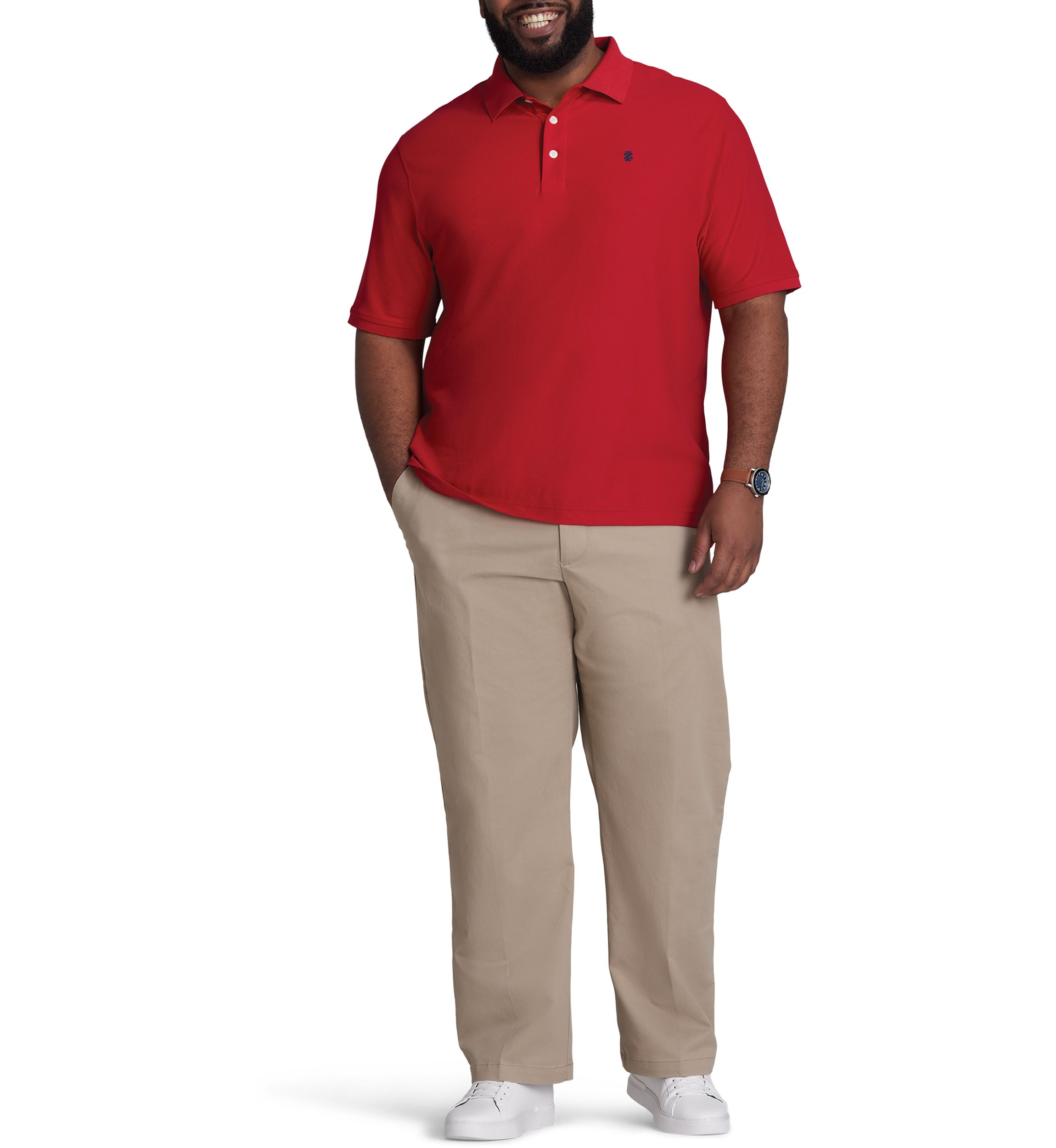 Big & Tall Short Sleeve Solid Advantage Polo Shirt