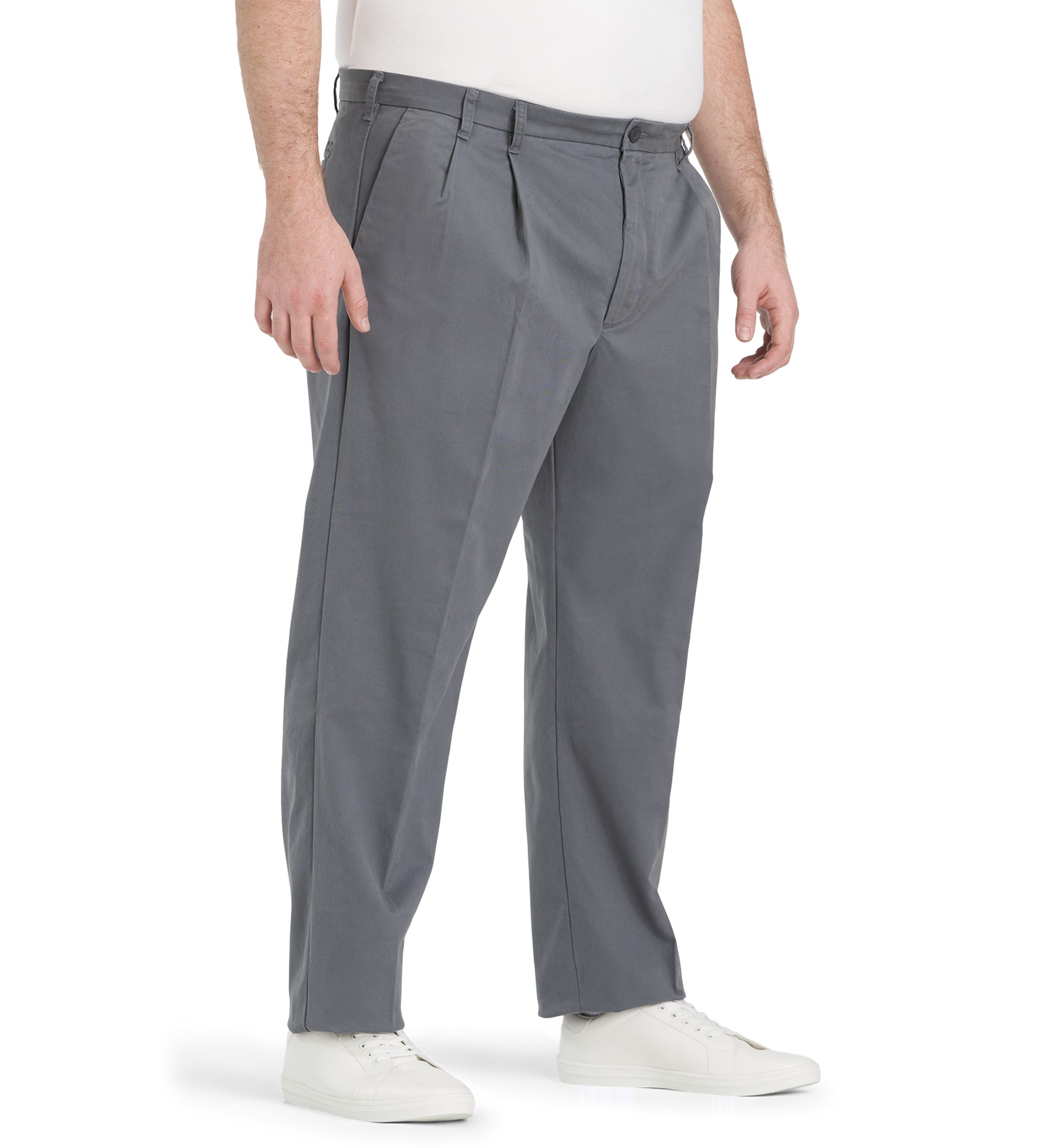 Big & Tall Performance Stretch Pleated Chino Pants