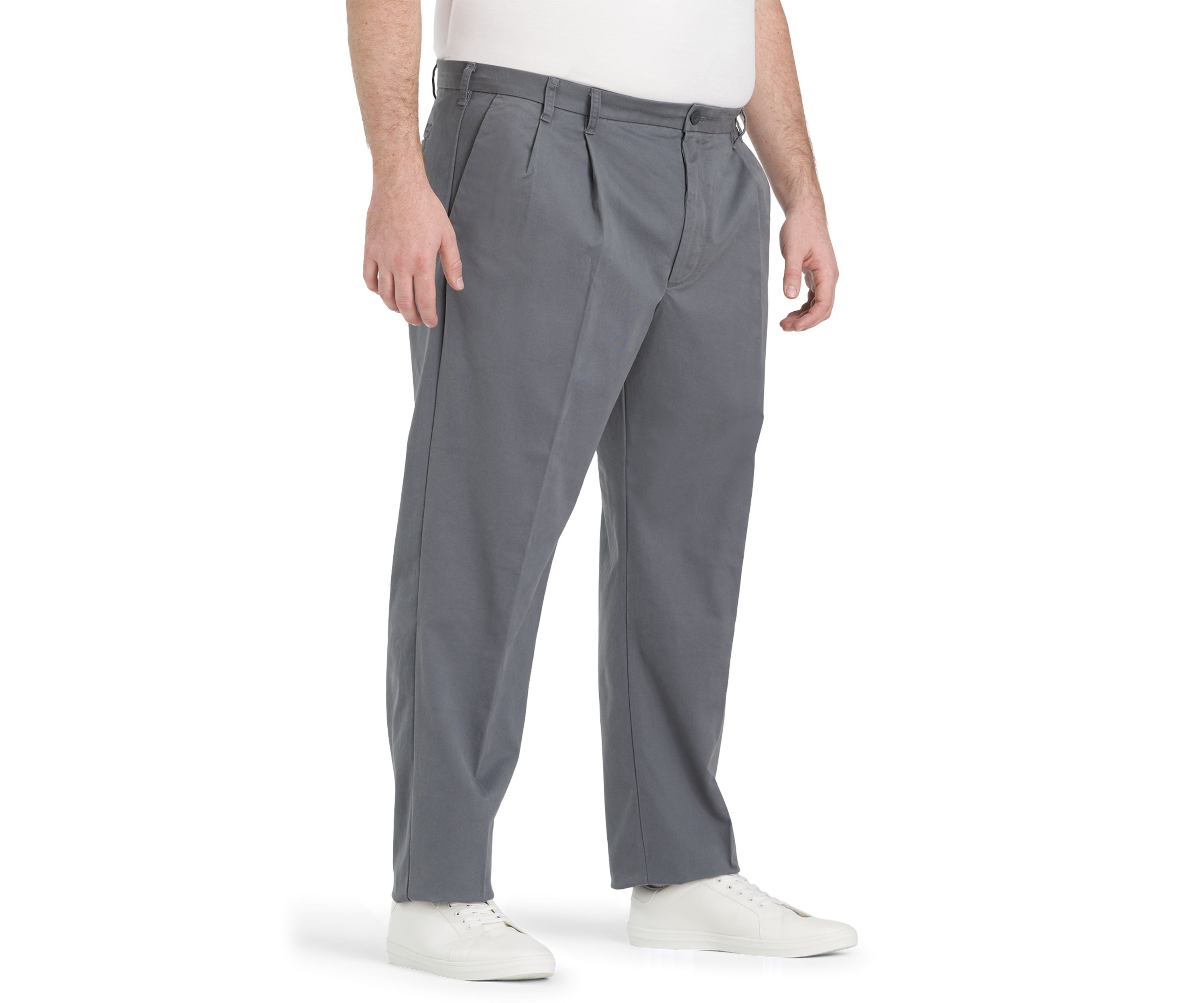 Big & Tall Performance Stretch Pleated Chino Pants