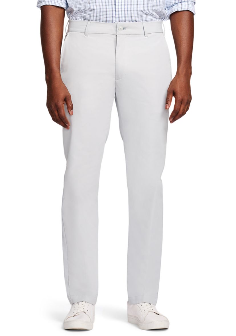 Mens Performance Stretch Flat Front Straight Fit Chino Pants