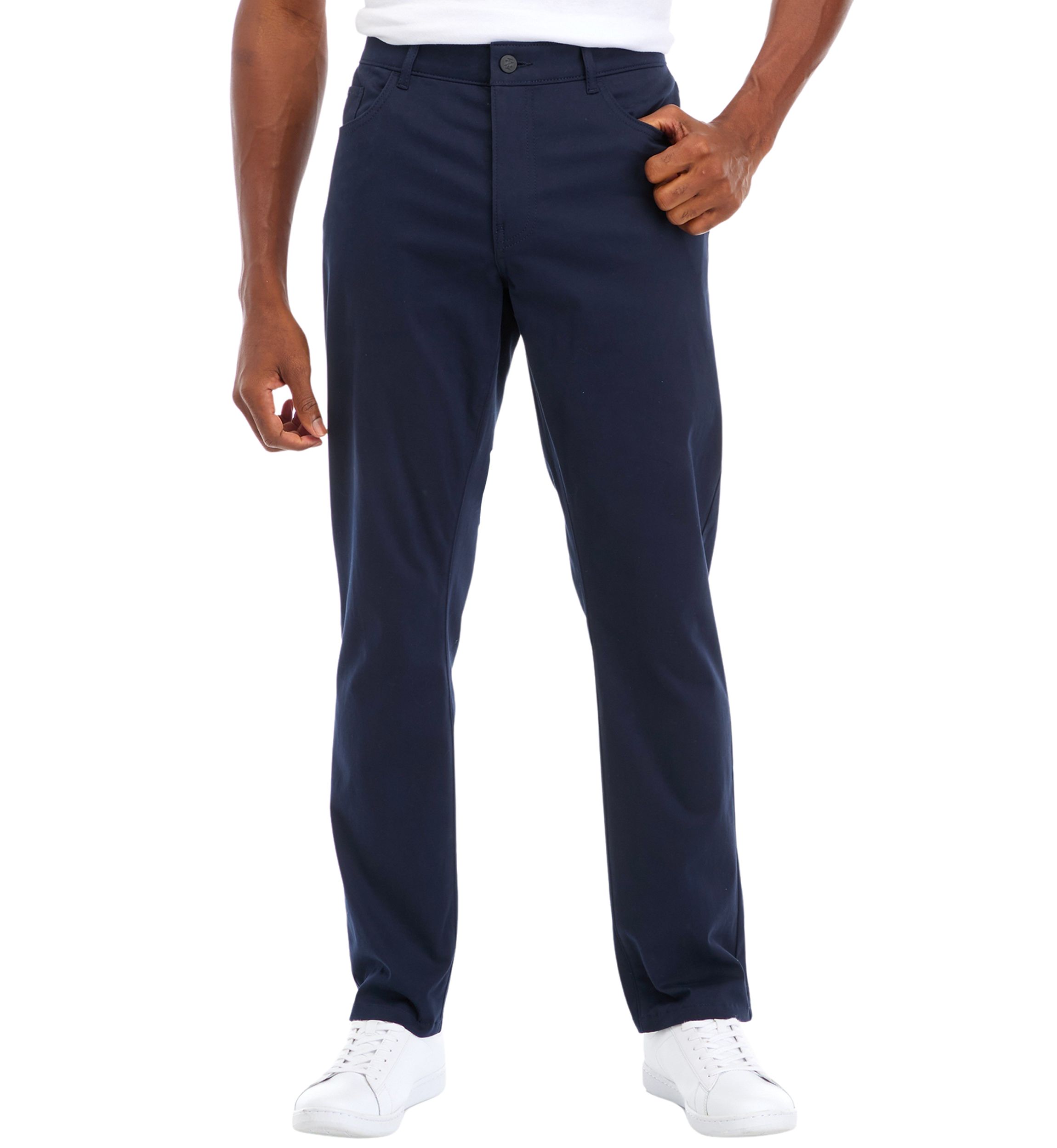 5 Pocket Sateen Pants with Stretch Waistband​
