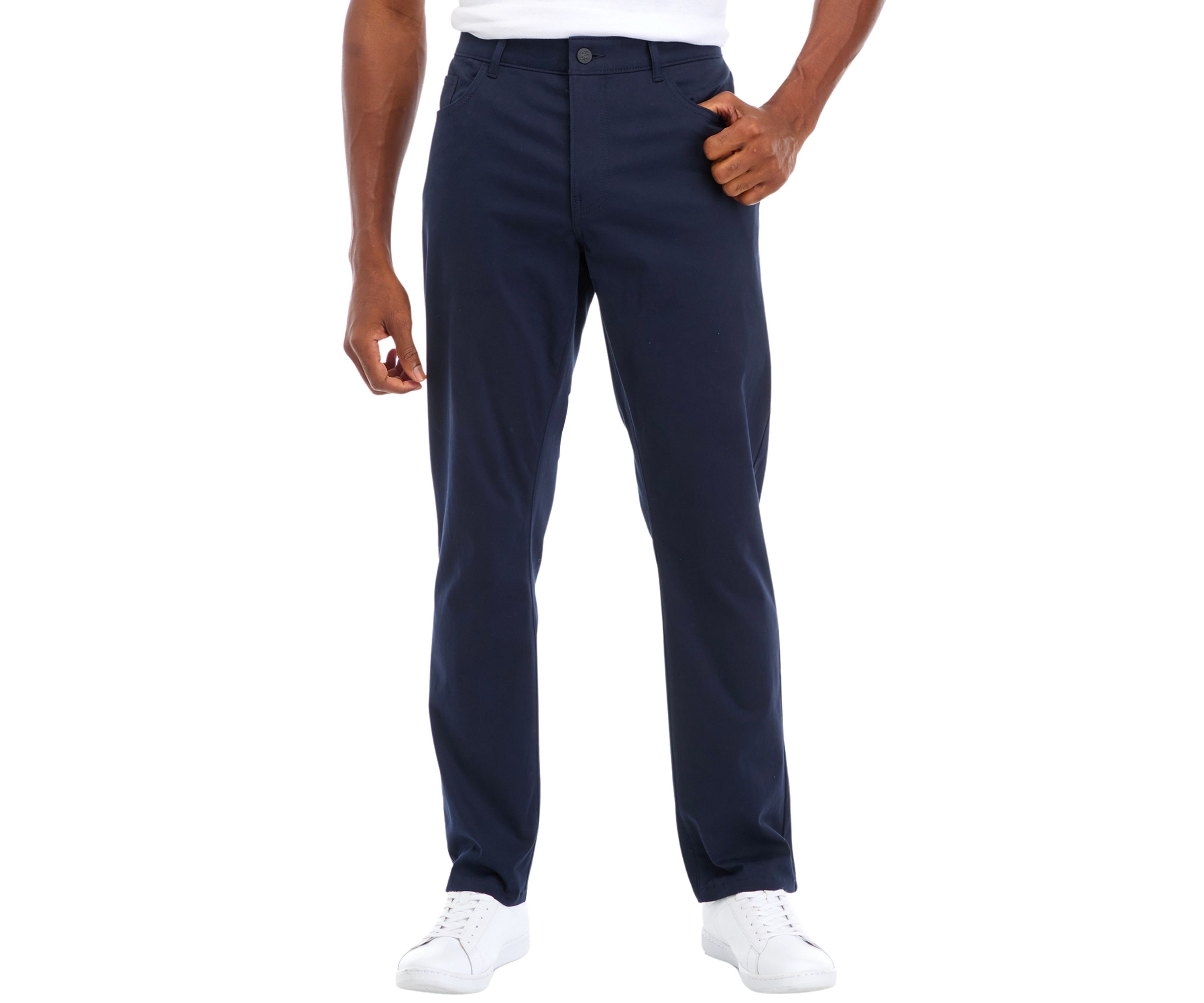 5 Pocket Sateen Pants with Stretch Waistband​