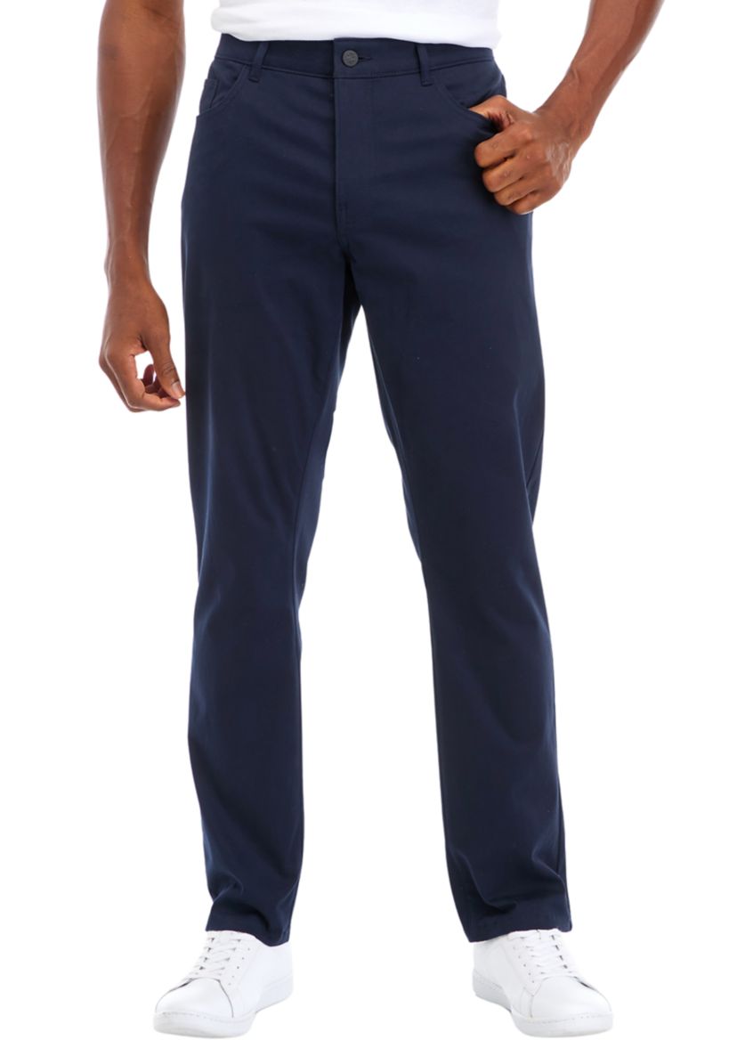 5 Pocket Sateen Pants with Stretch Waistband​