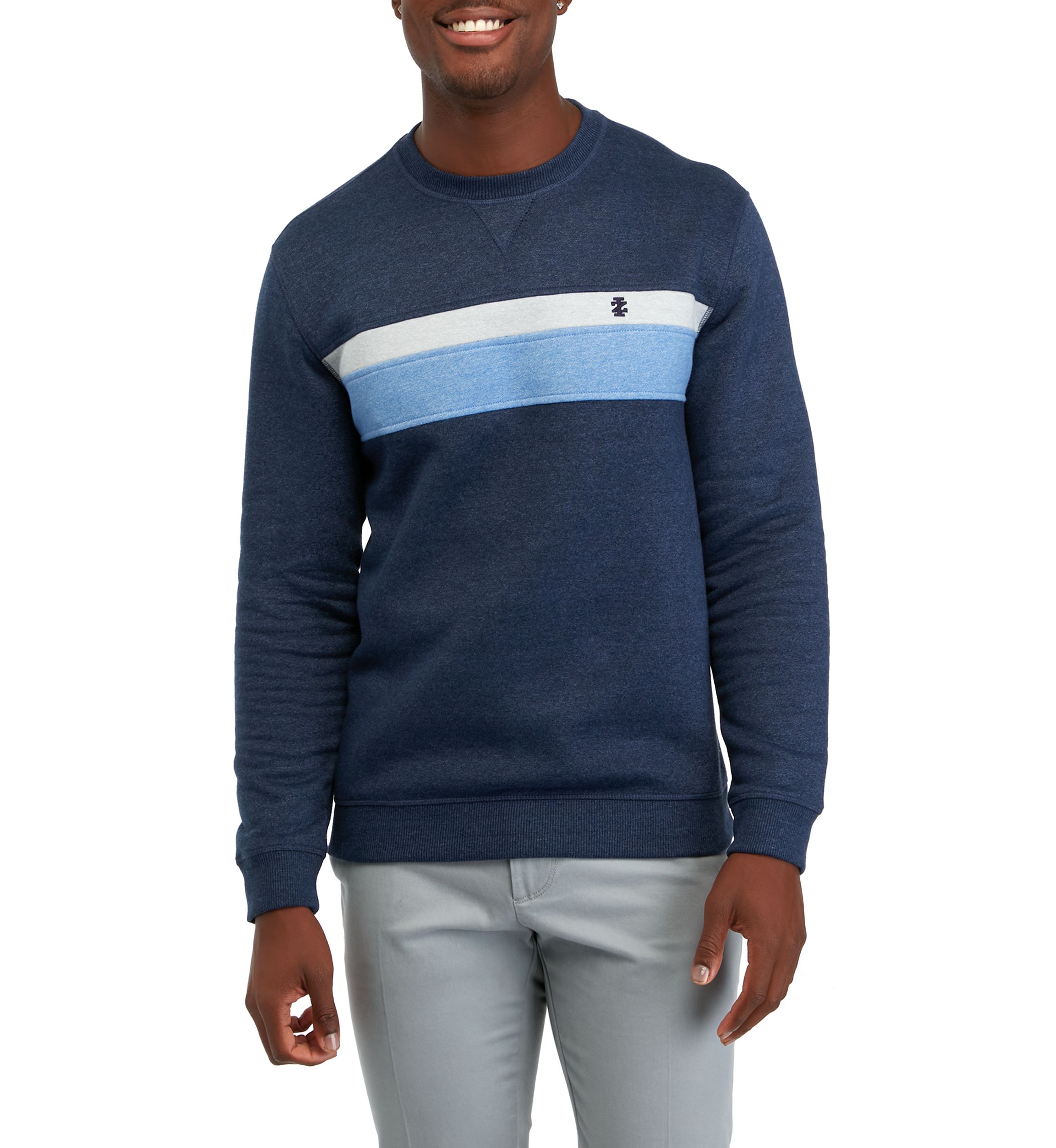 Stratton Jaspe Chest Stripe Crew Neck Sweatshirt
