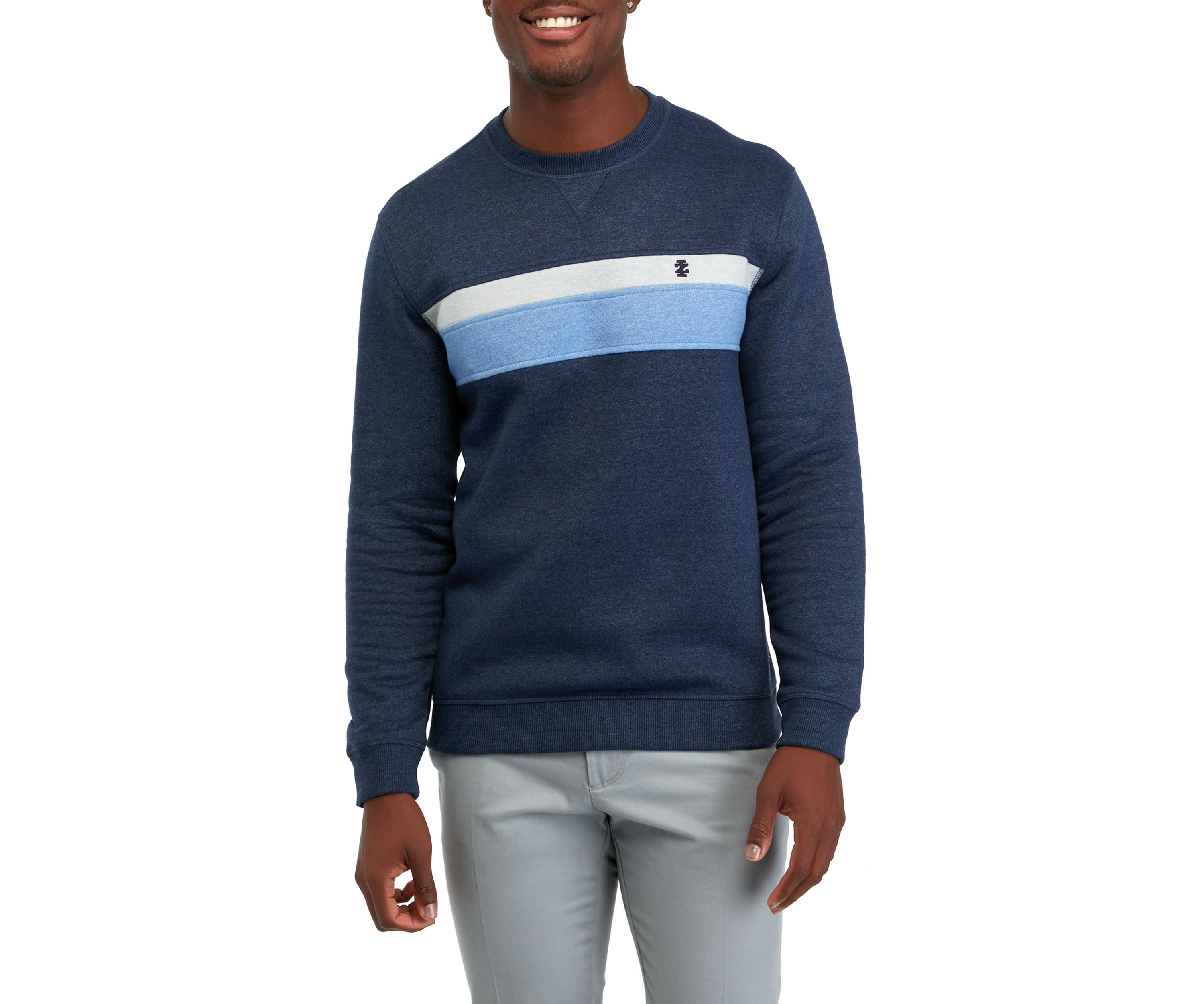 Stratton Jaspe Chest Stripe Crew Neck Sweatshirt
