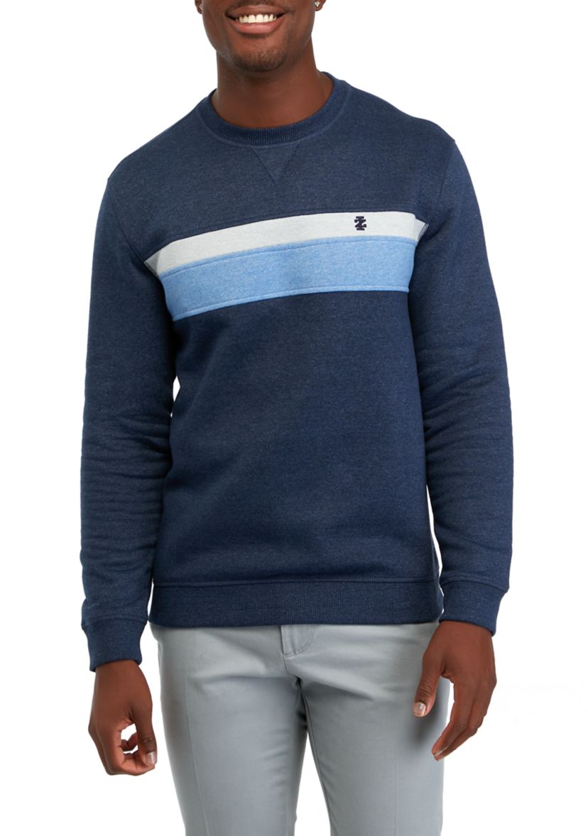 Stratton Jaspe Chest Stripe Crew Neck Sweatshirt