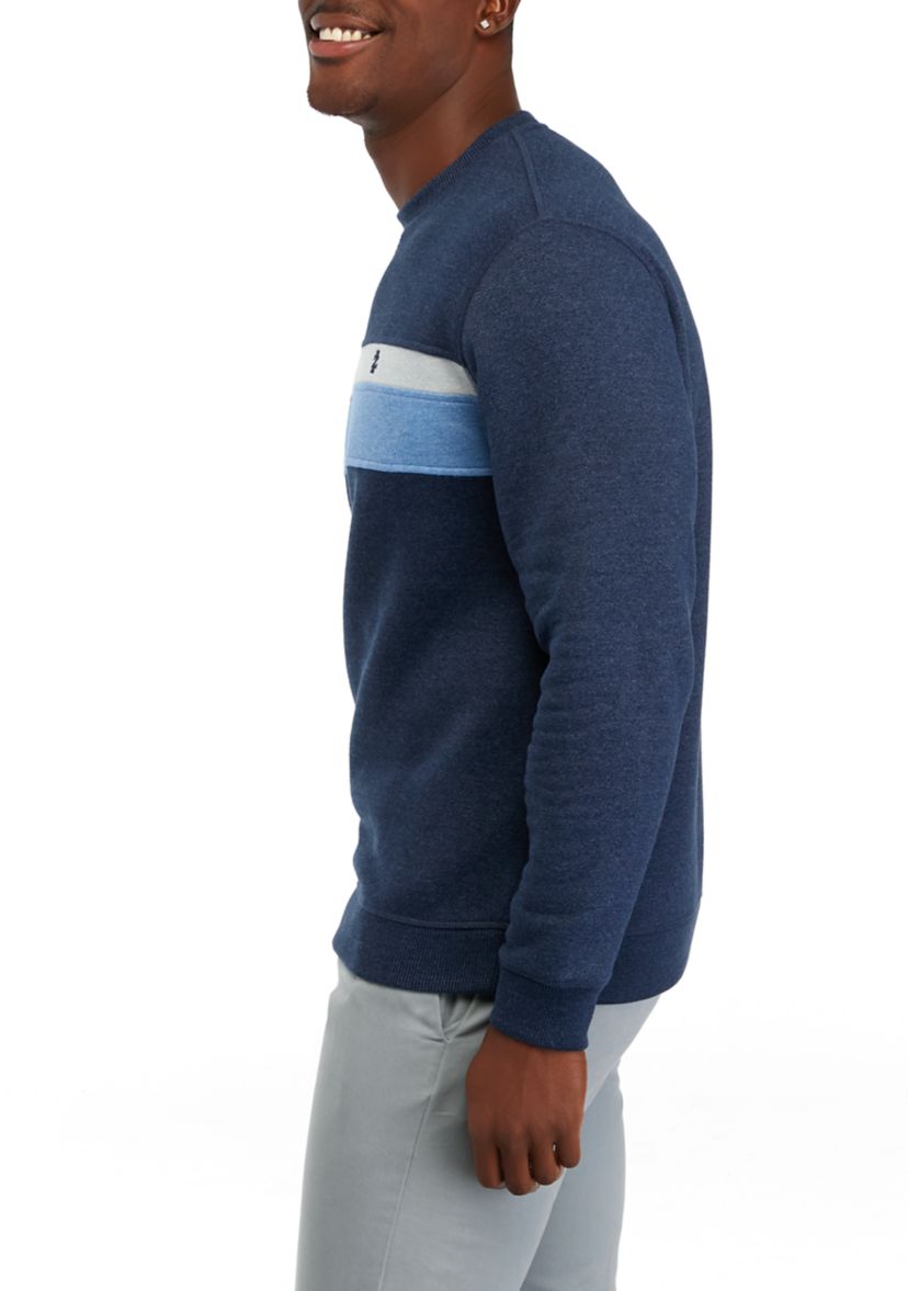 Stratton Jaspe Chest Stripe Crew Neck Sweatshirt