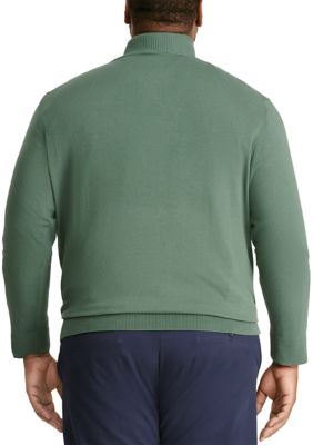 Everyday Quarter-Zip Tall Men's Sweater in Dark Olive Green