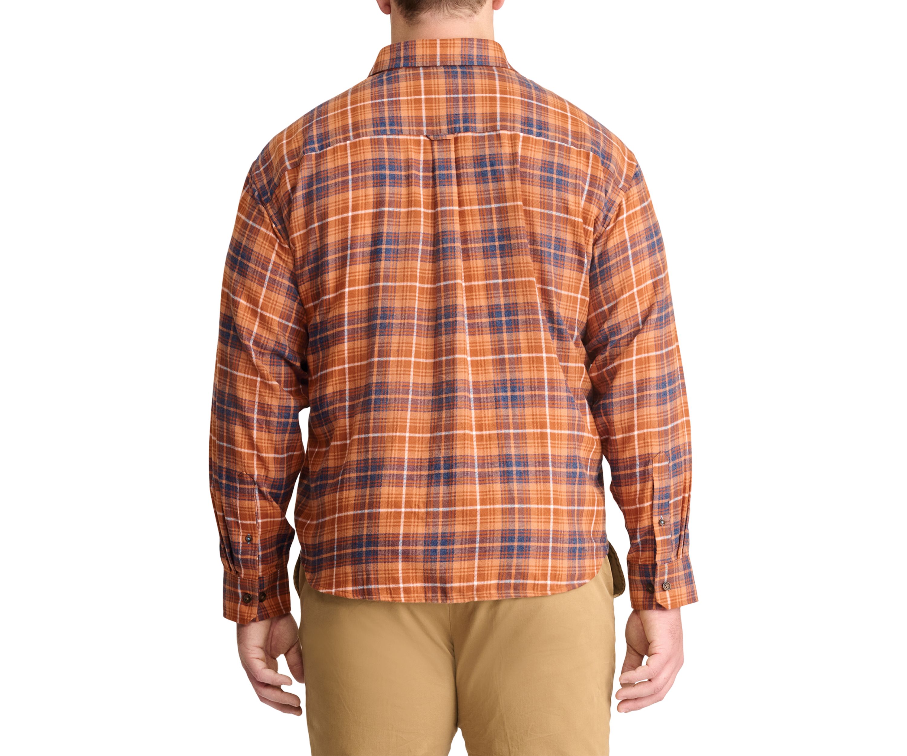 Big & Tall Plaid Stratton Flannel Button Down Shirt