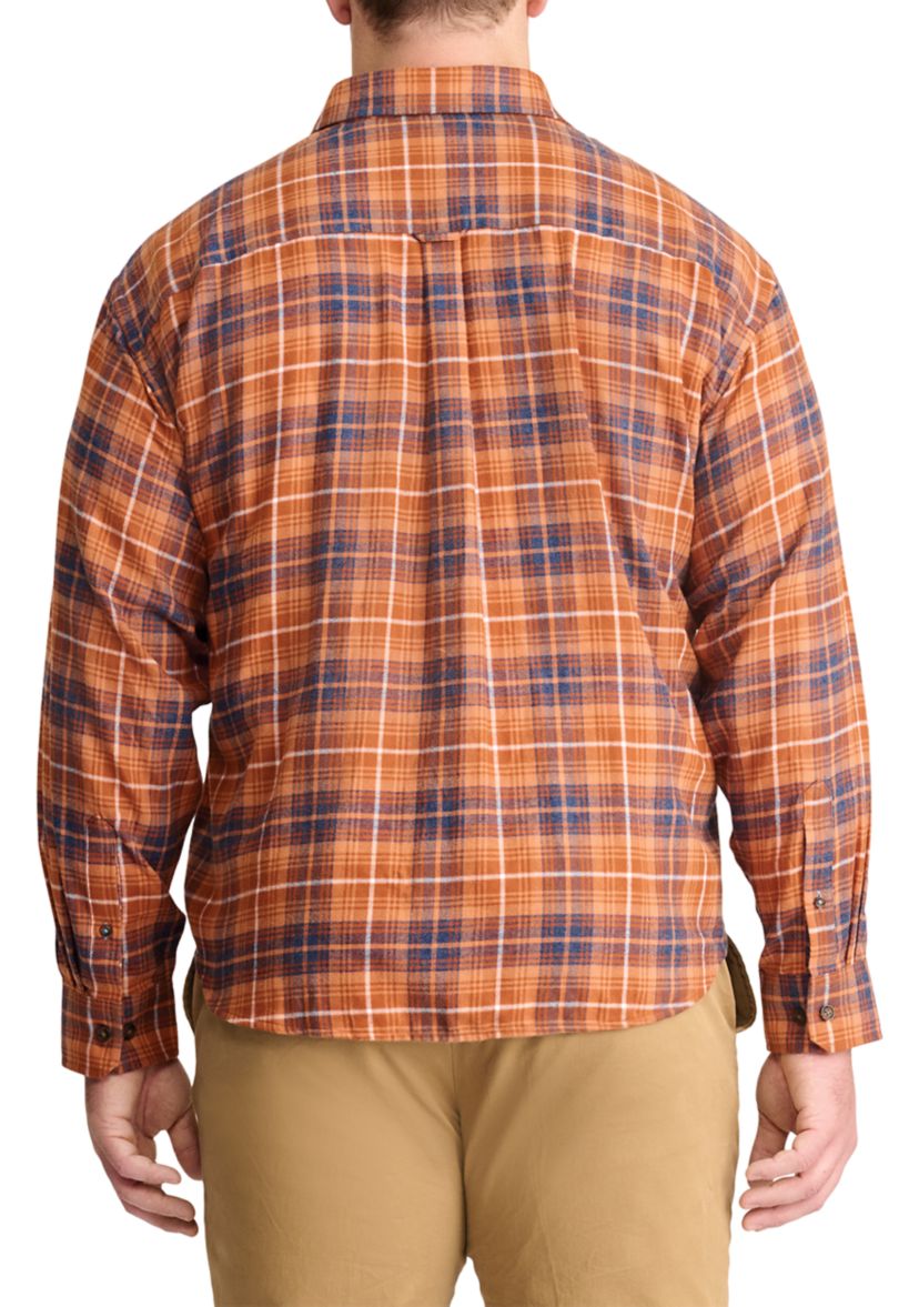 Big & Tall Plaid Stratton Flannel Button Down Shirt