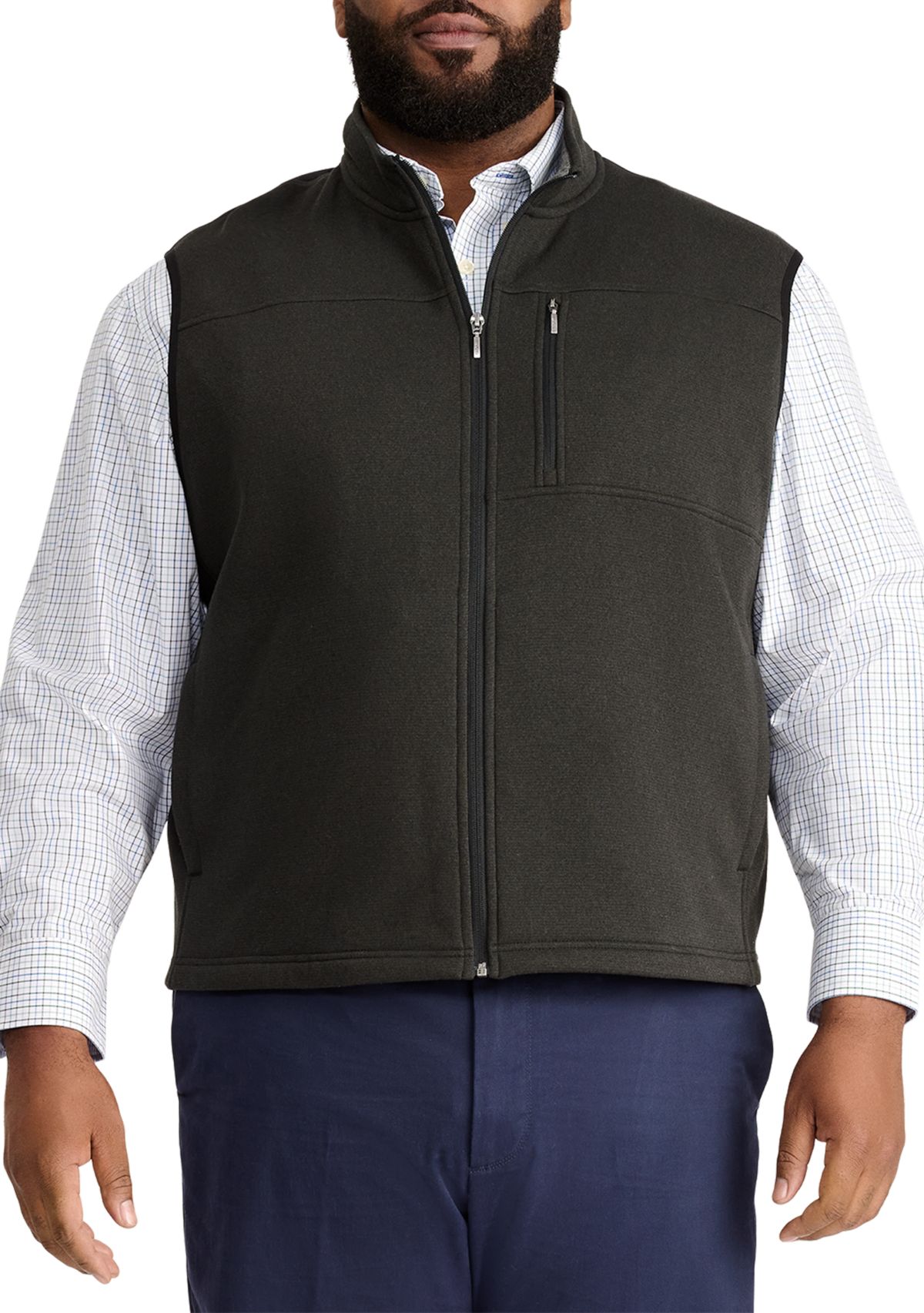 Big & Tall Sweater Fleece Vest - Classic Fit