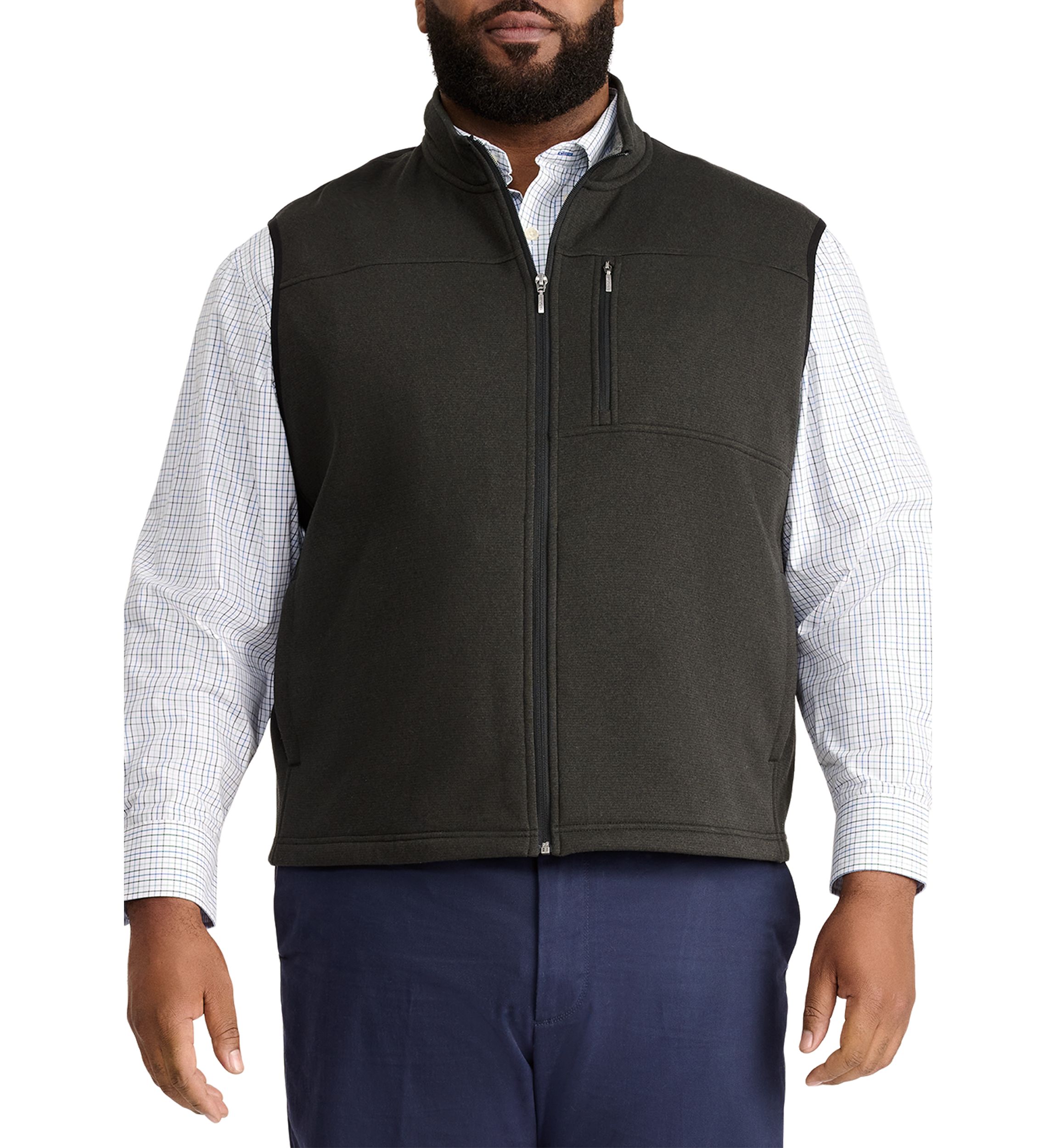 Big & Tall Sweater Fleece Vest - Classic Fit