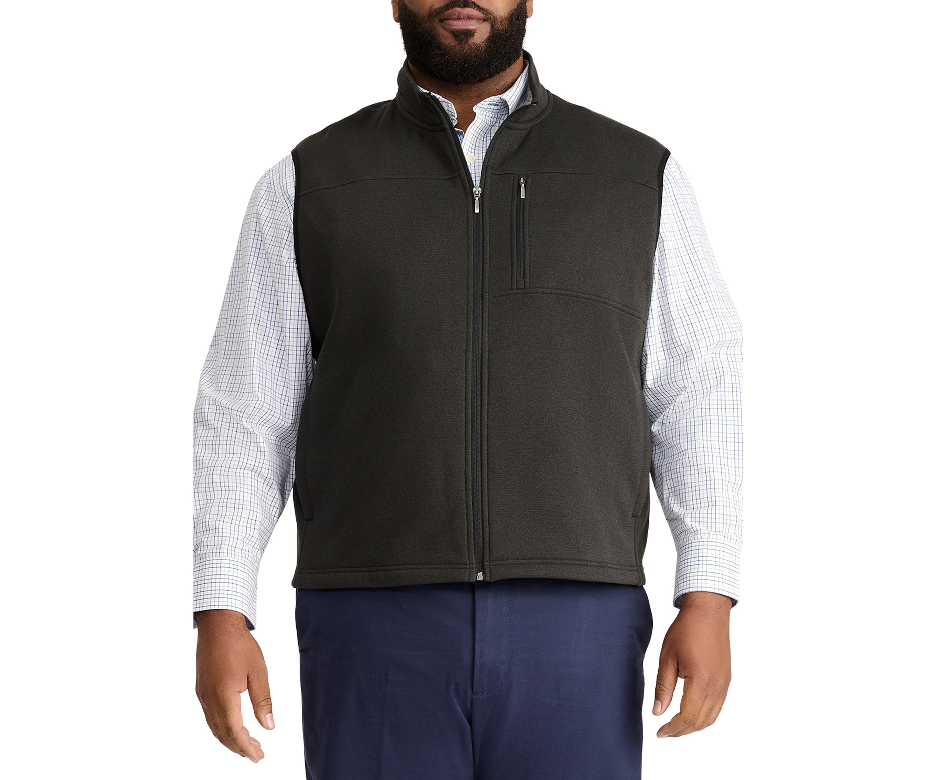 Big & Tall Sweater Fleece Vest - Classic Fit