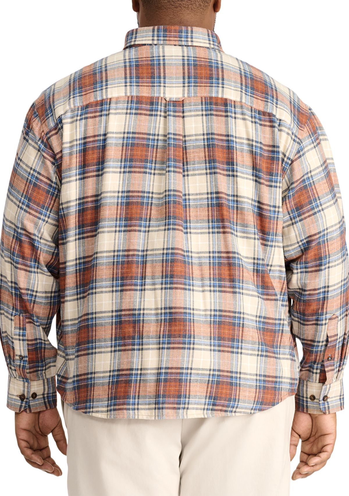 Big & Tall Plaid Stratton Flannel Button Down Shirt