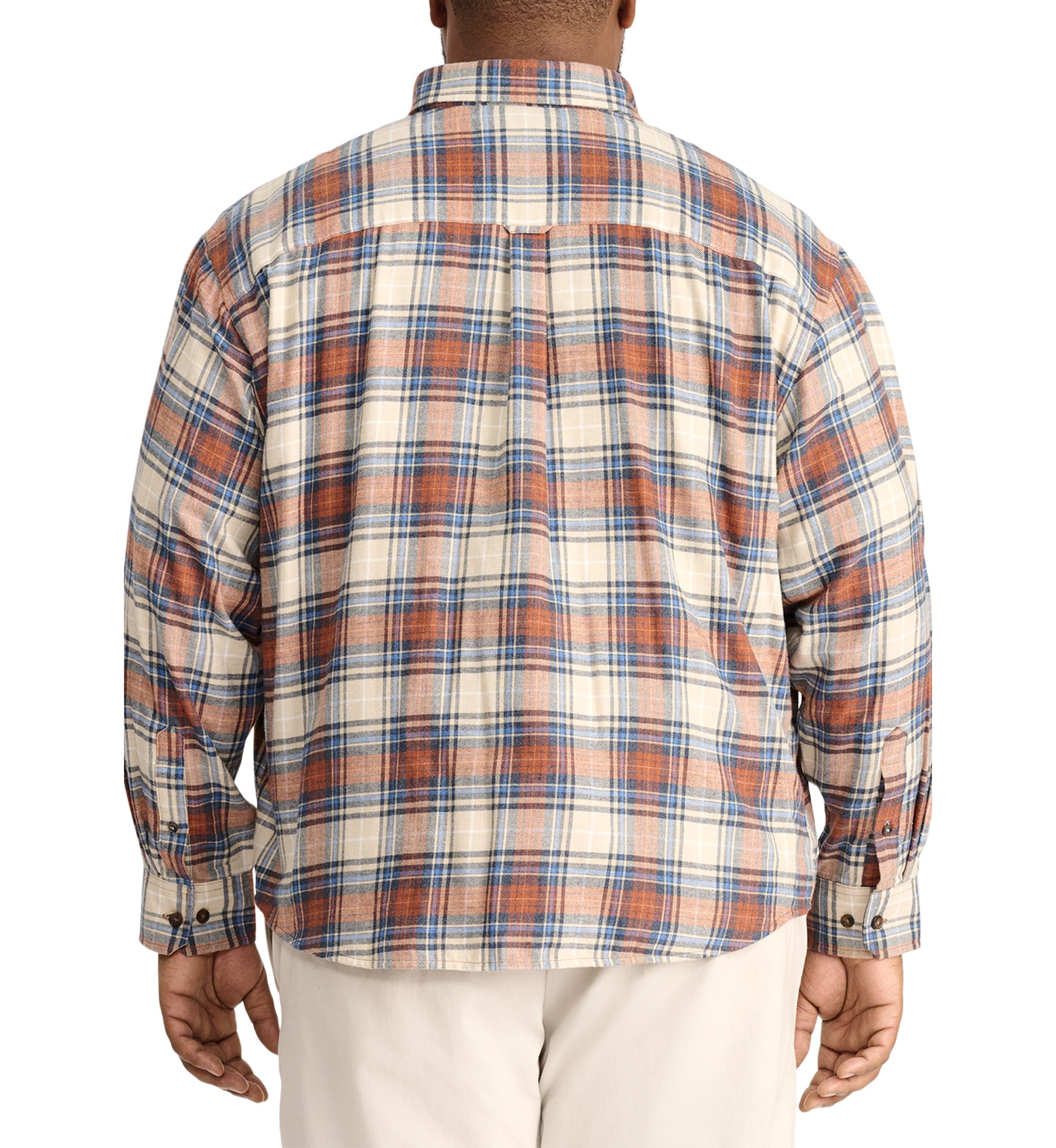Big & Tall Plaid Stratton Flannel Button Down Shirt