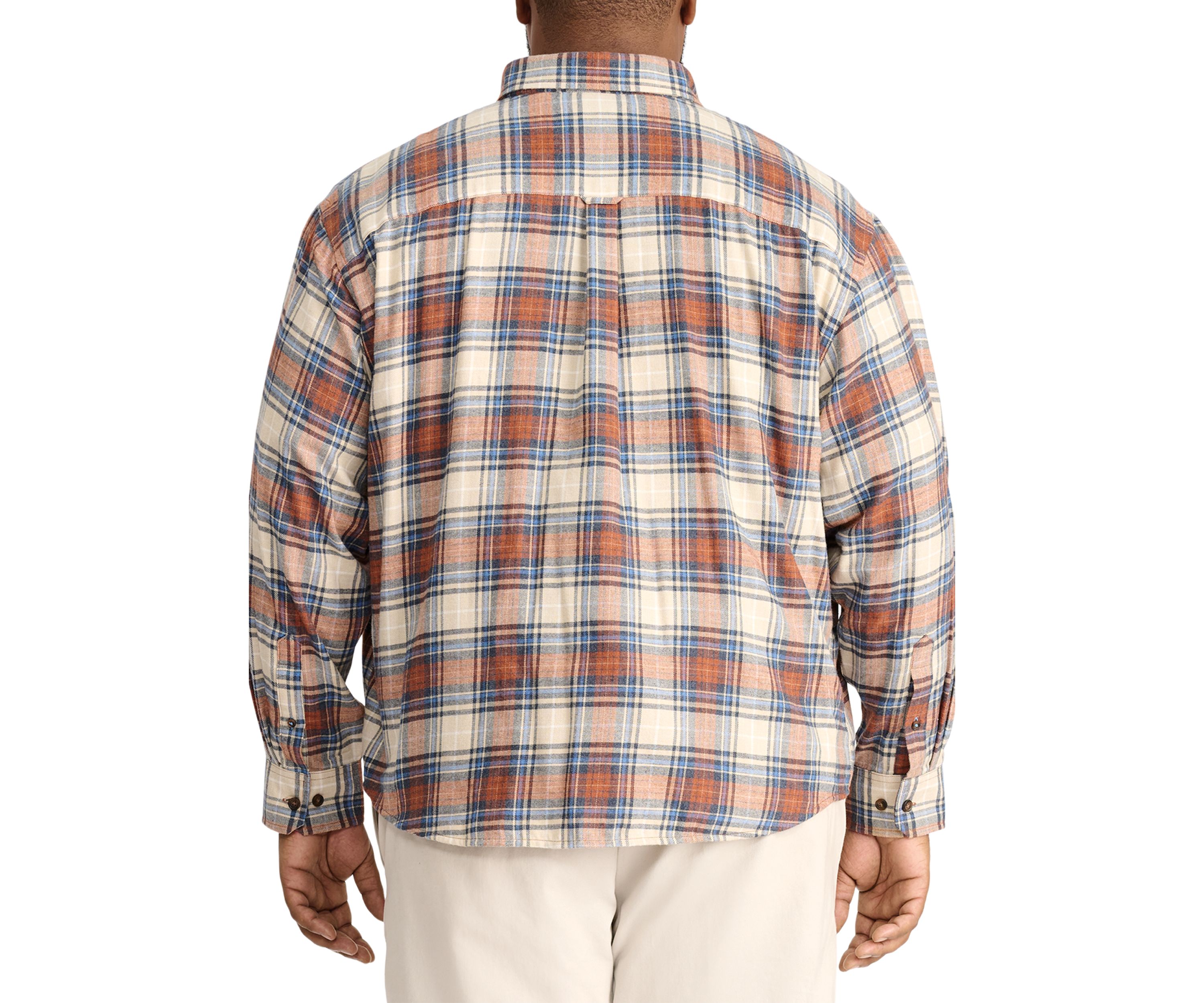 Big & Tall Plaid Stratton Flannel Button Down Shirt