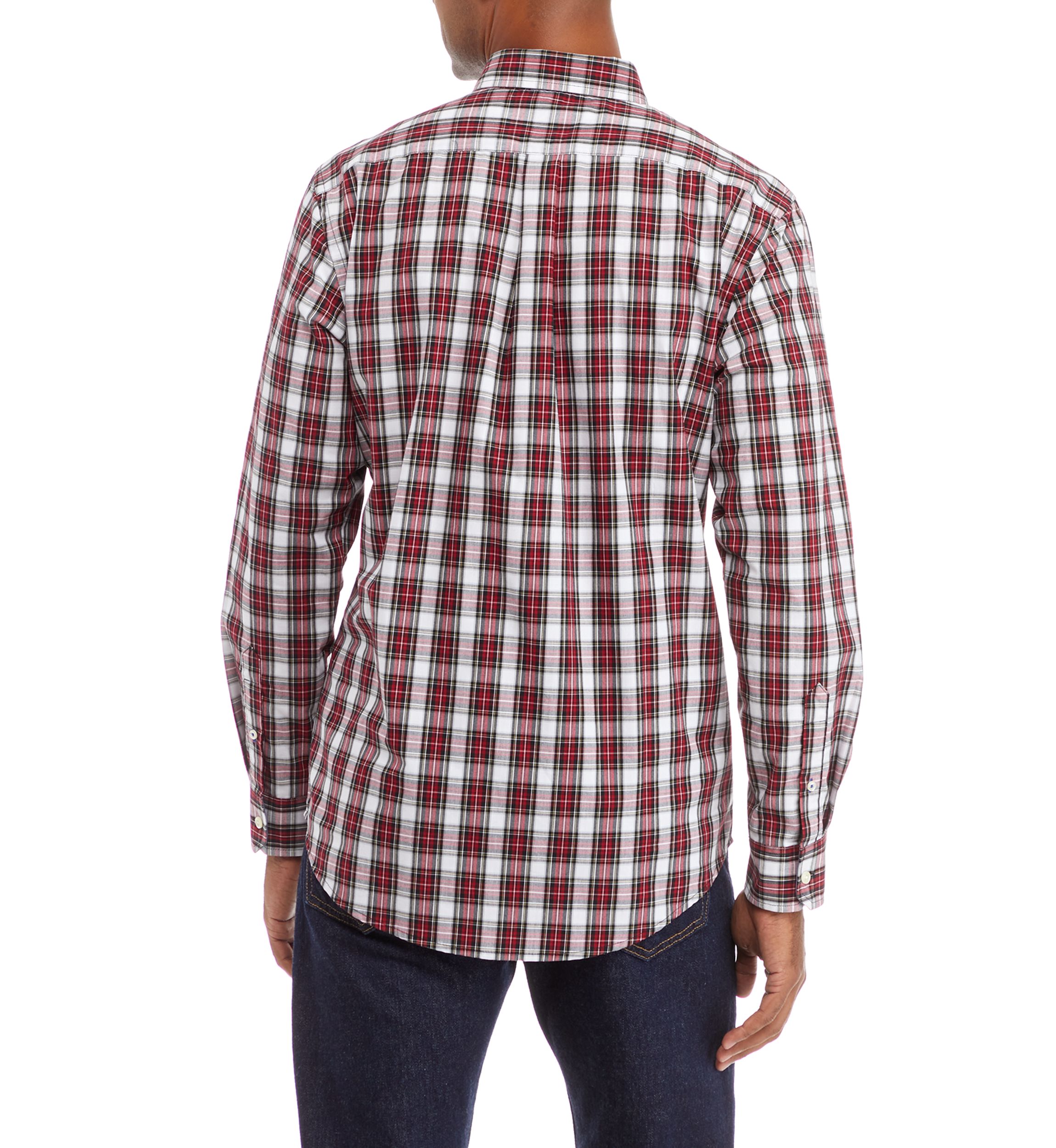 Holiday Tartan Printed Woven Button Down Shirt