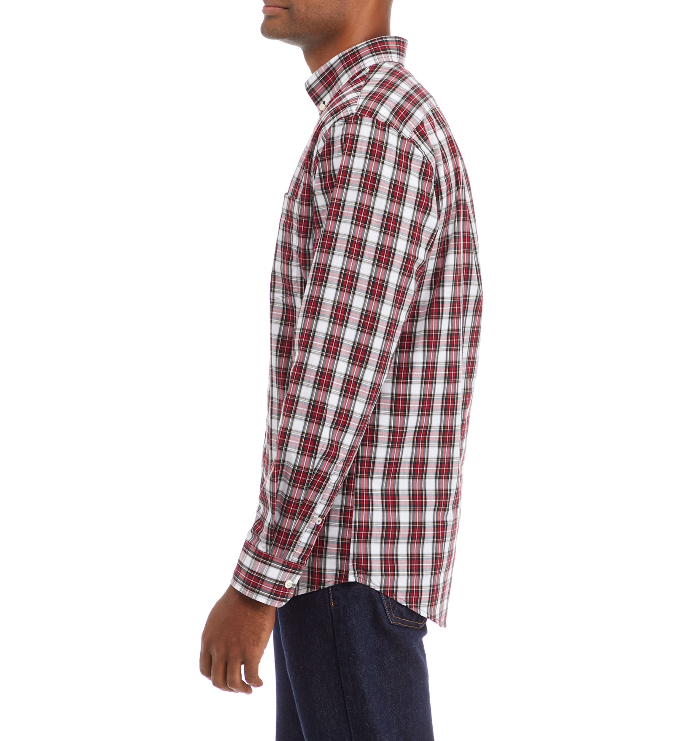 Holiday Tartan Printed Woven Button Down Shirt