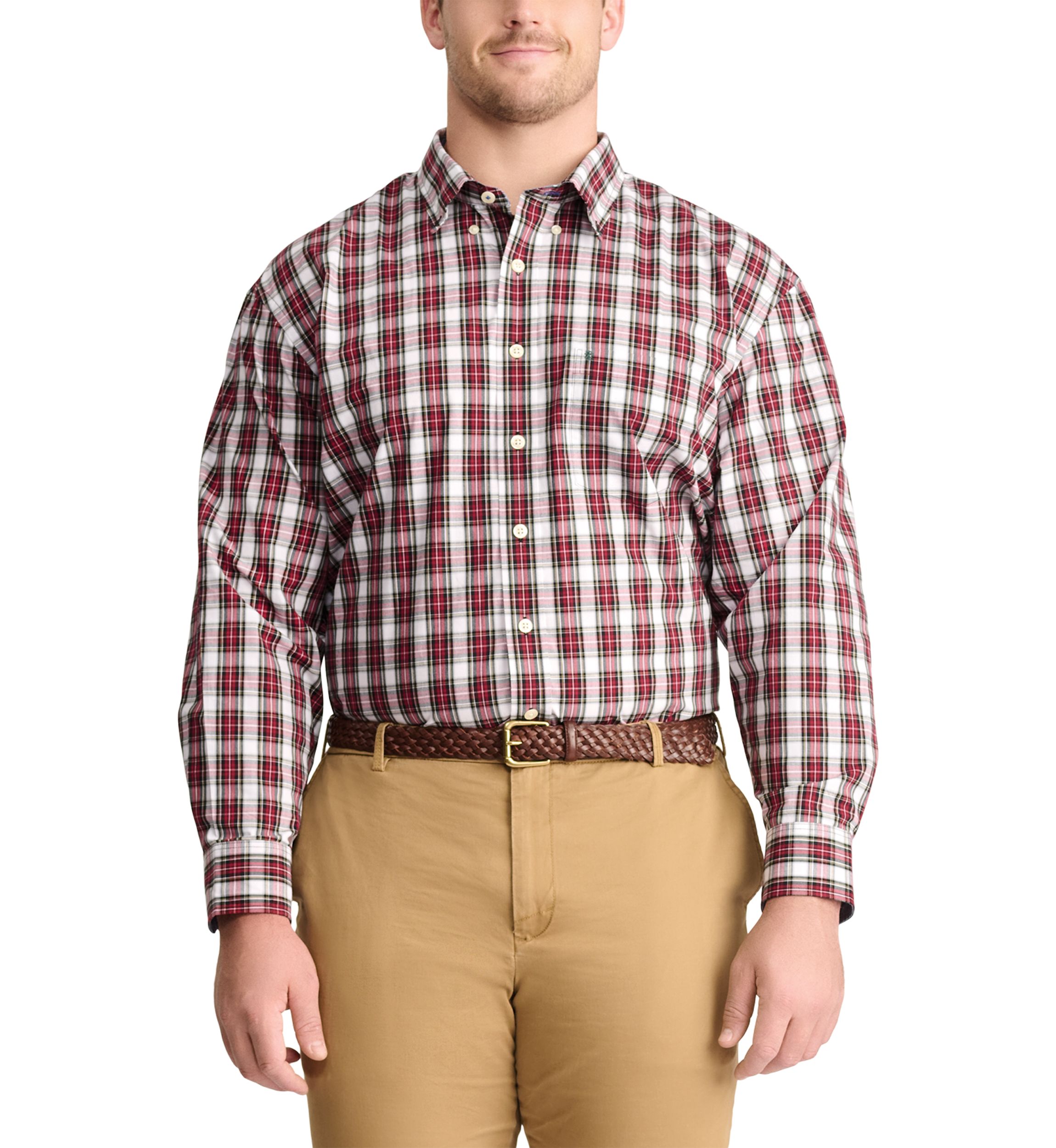 Big & Tall Holiday Tartan Woven Shirt