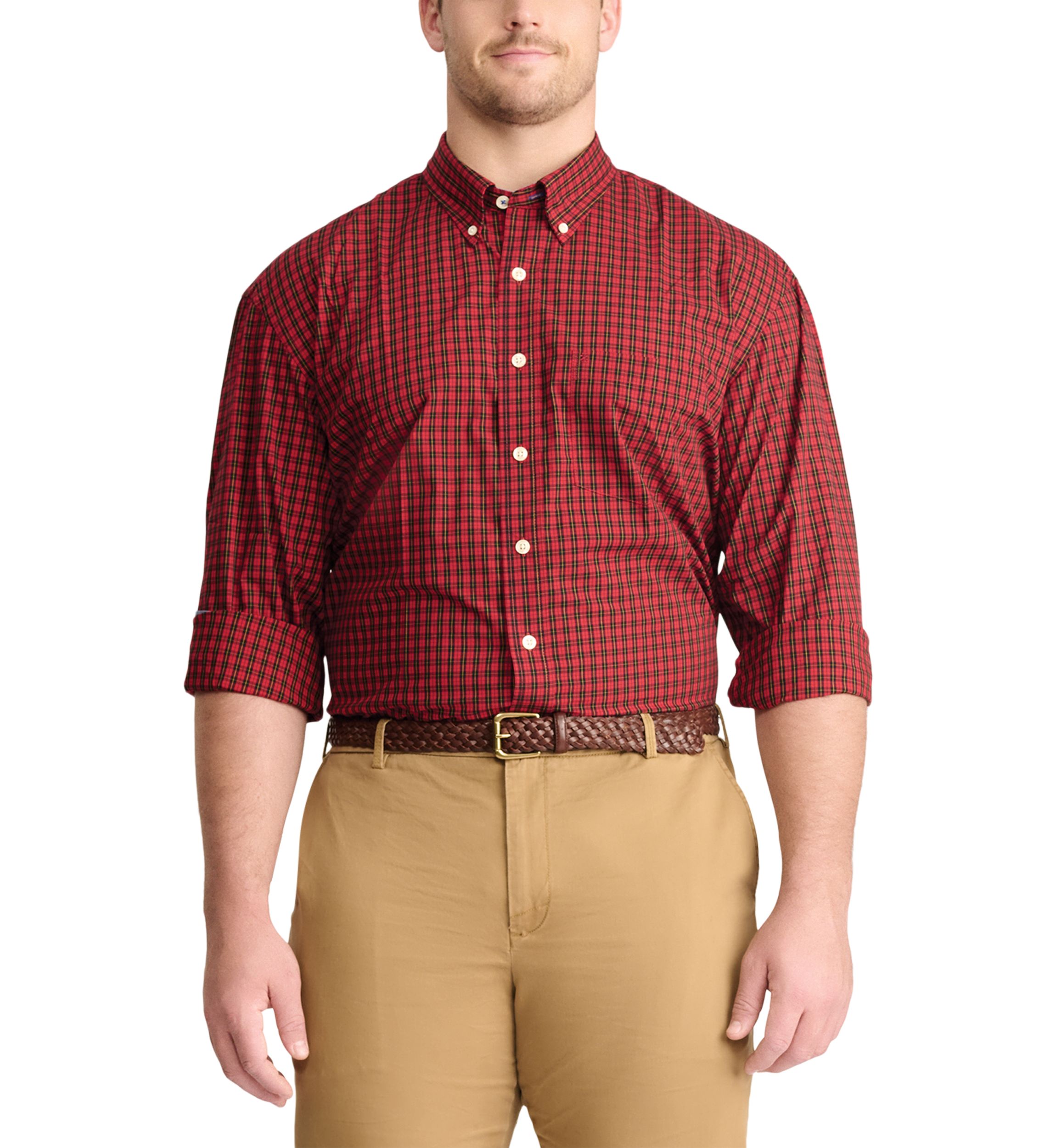 Big & Tall Holiday Tartan Woven Shirt