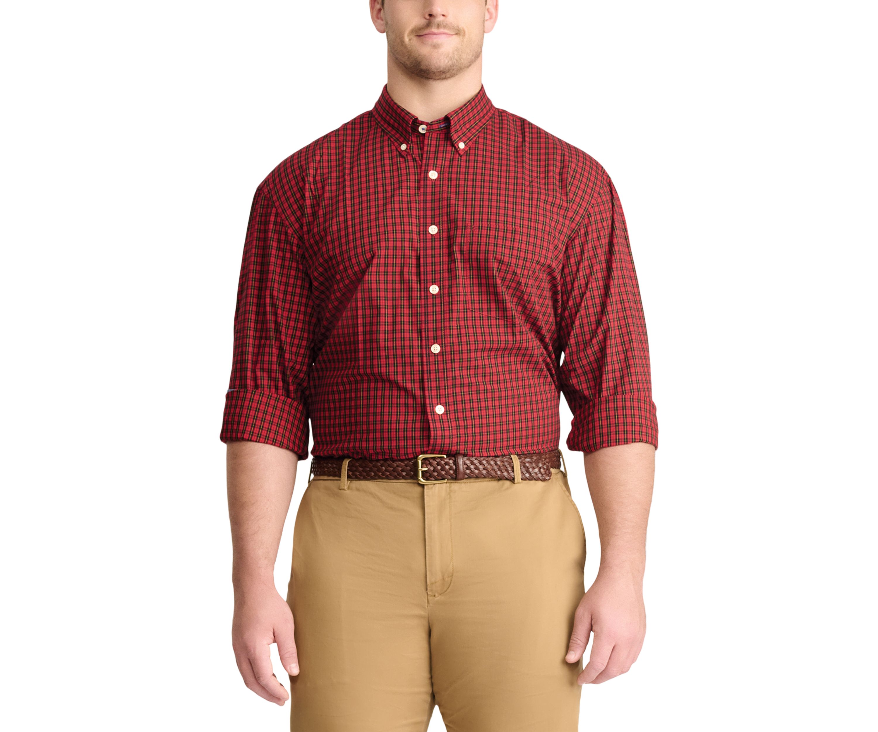 Big & Tall Holiday Tartan Woven Shirt