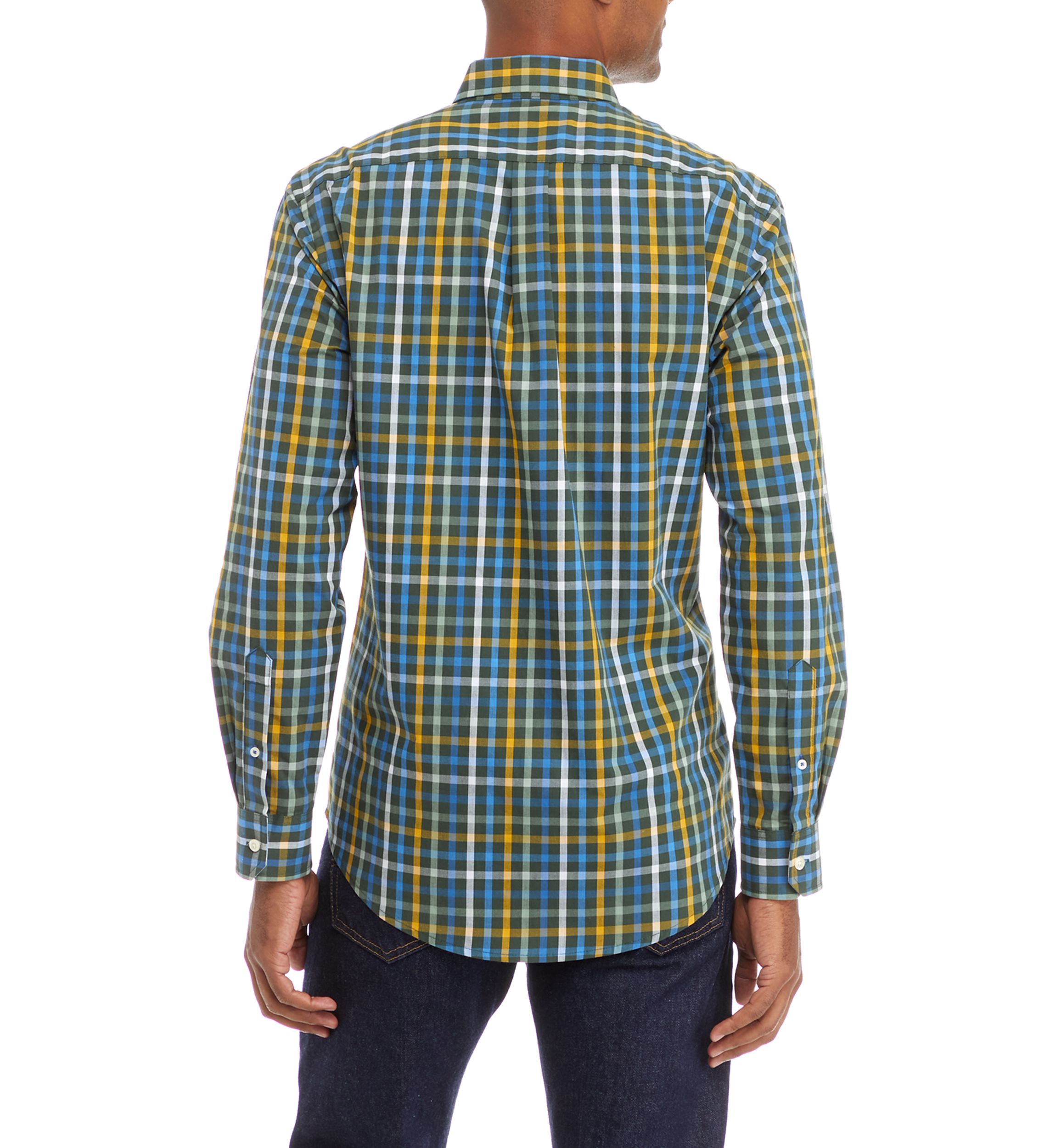 Performance Comfort Woven Saturated Multi Check Dress Shirt