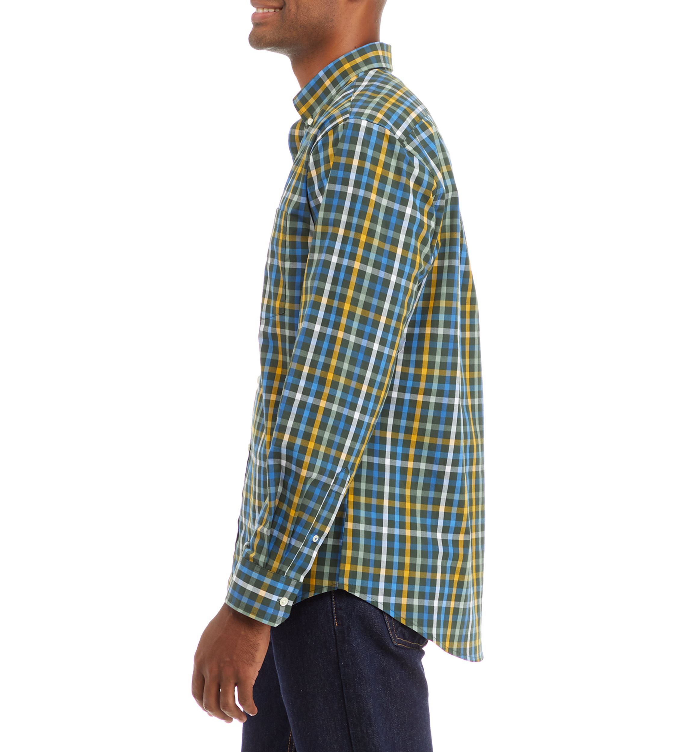 Performance Comfort Woven Saturated Multi Check Dress Shirt