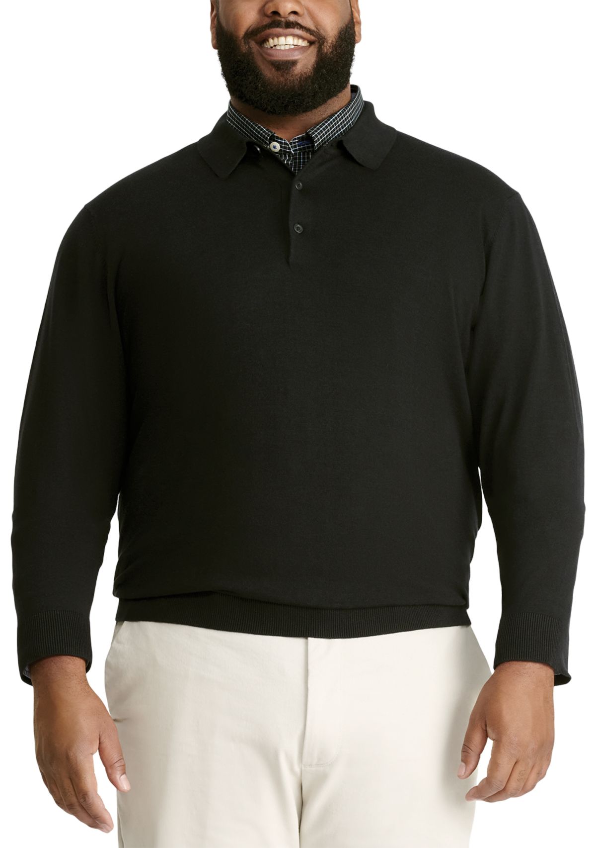 Big & Tall Long Sleeve Polo Shirt