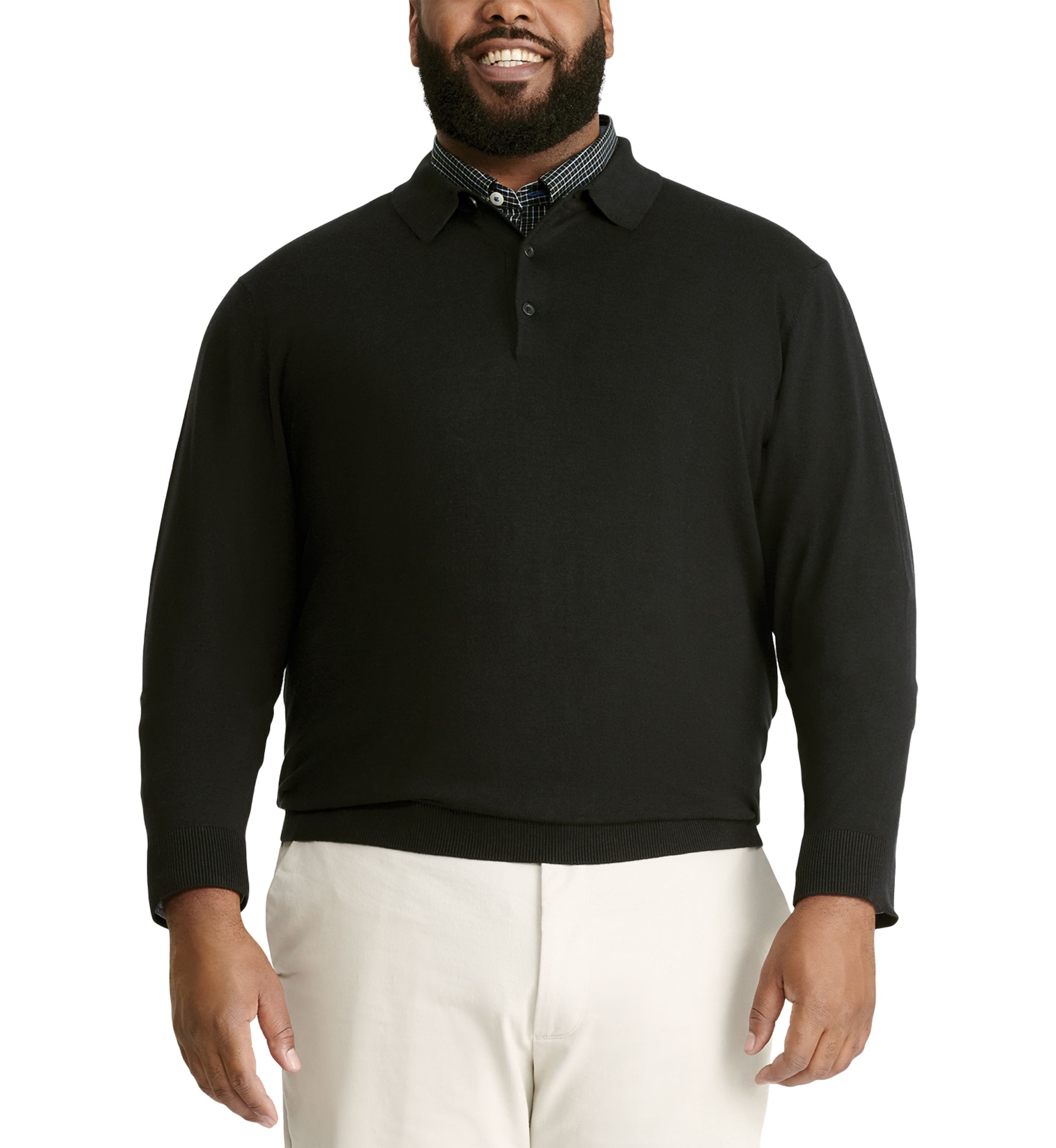 Big & Tall Long Sleeve Polo Shirt