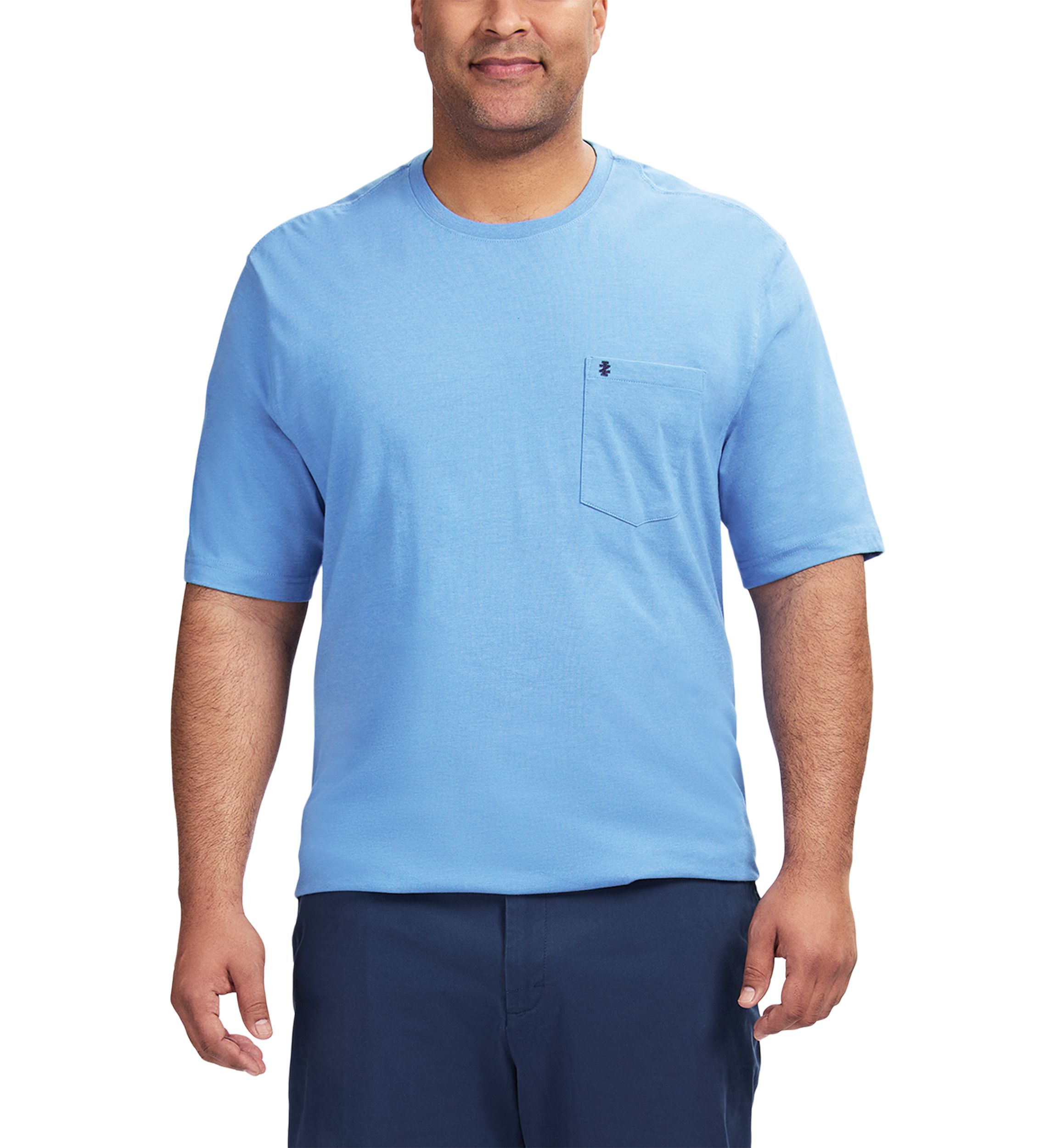 Big & Tall Saltwater Soft Wash Pocket Crew Neck T-Shirt