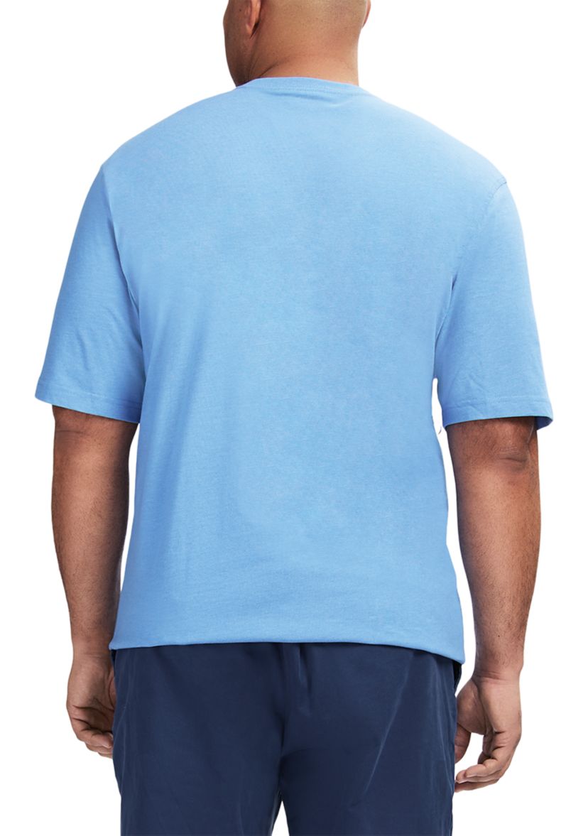 Big & Tall Saltwater Soft Wash Pocket Crew Neck T-Shirt