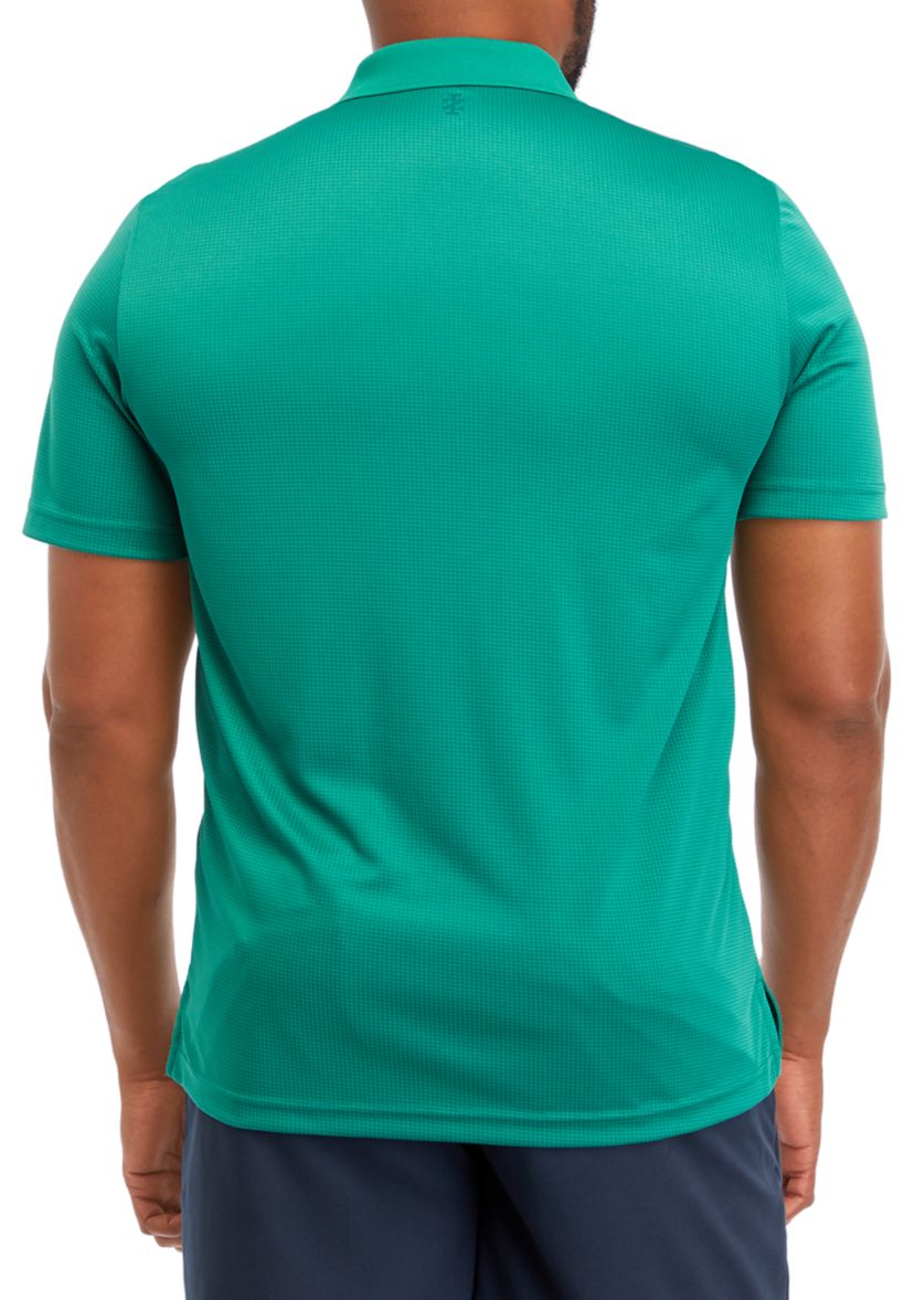 Big & Tall Short Sleeve Pro Tech Solid Grid Polo Shirt