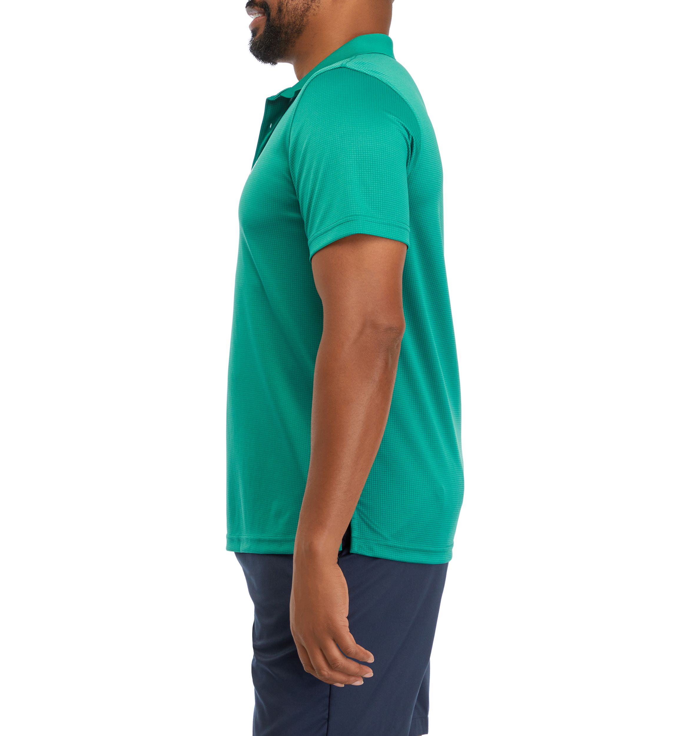Big & Tall Short Sleeve Pro Tech Solid Grid Polo Shirt