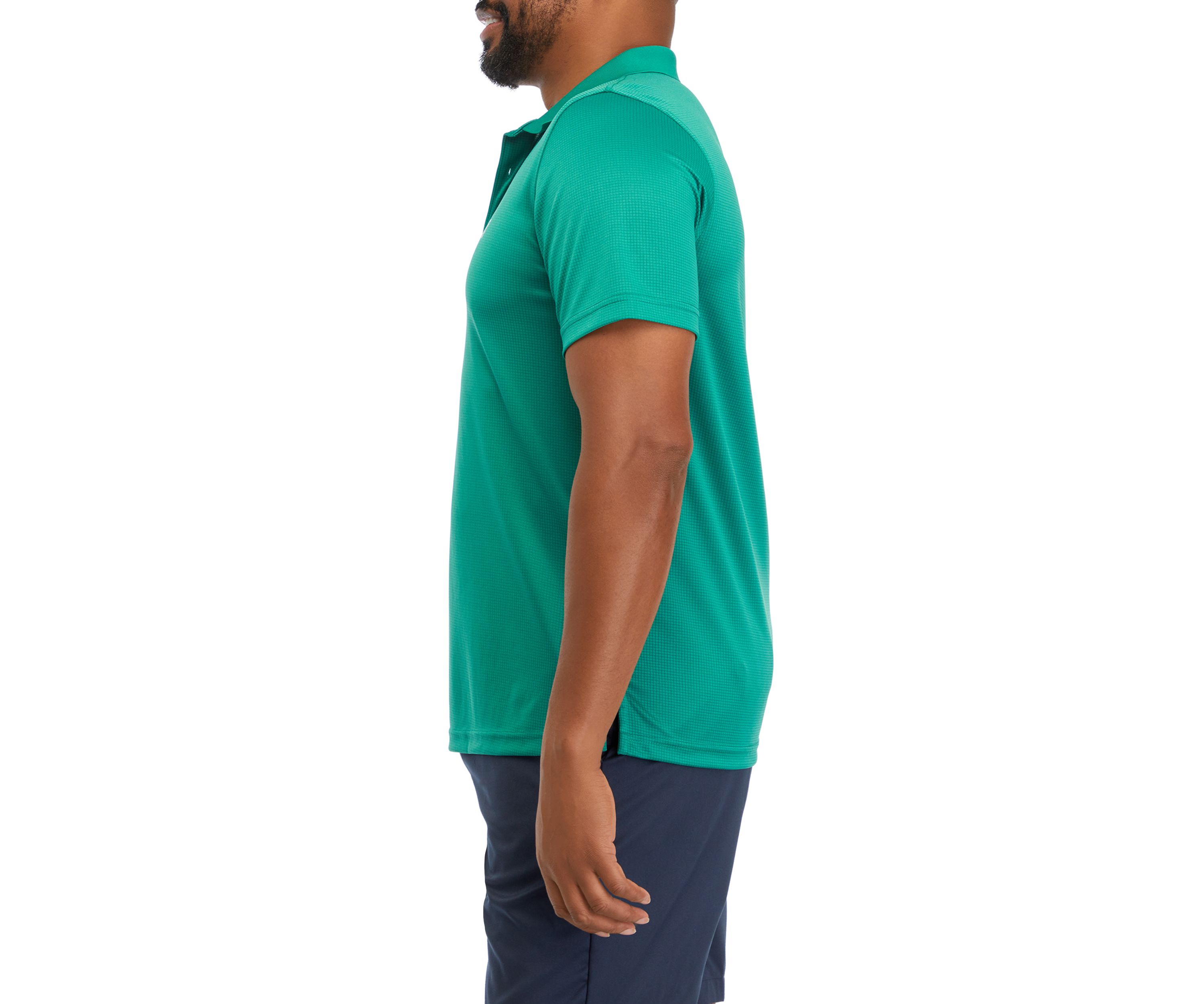 Big & Tall Short Sleeve Pro Tech Solid Grid Polo Shirt