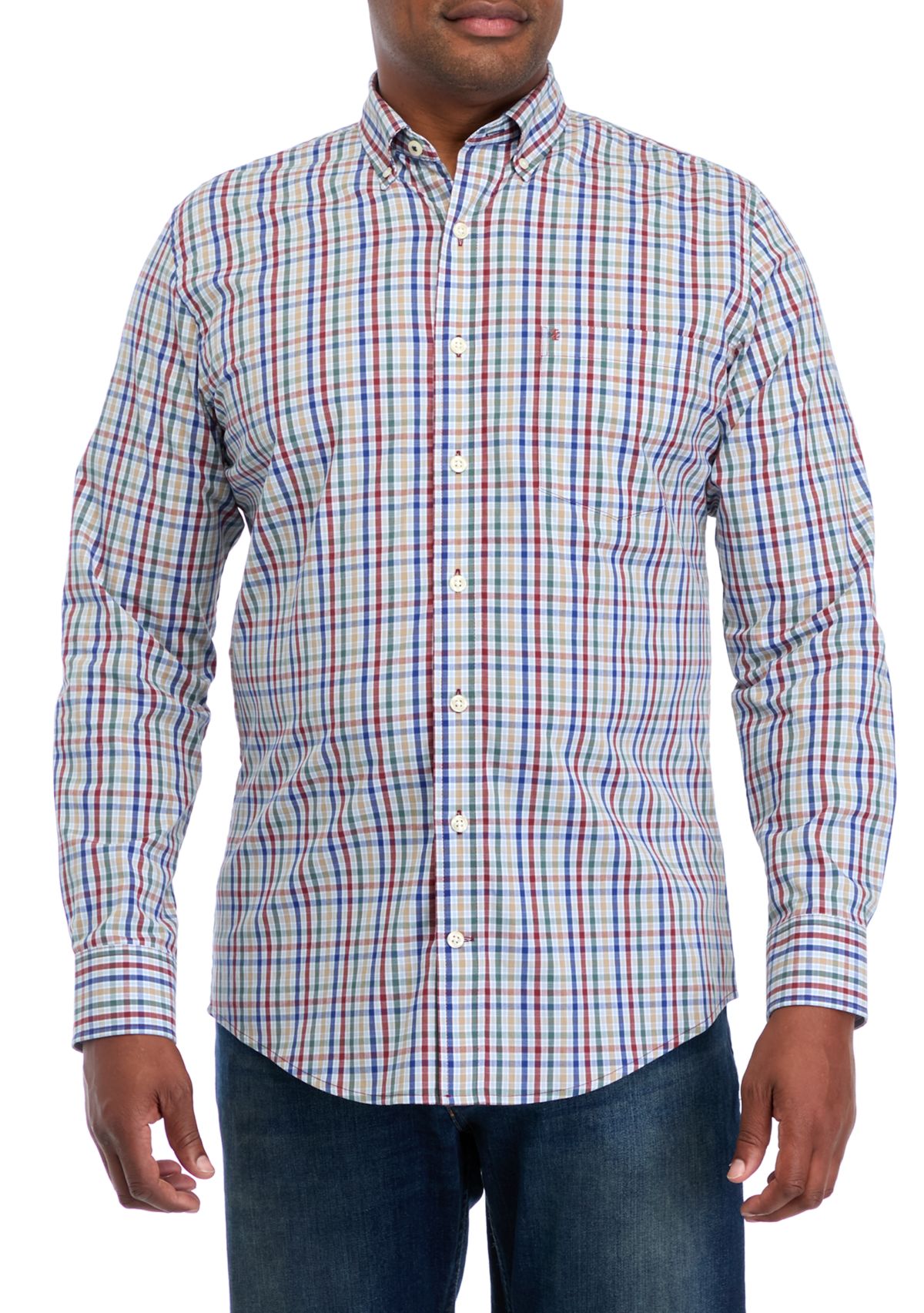 Big & Tall Fashion Stretch Regular Fit Button Down Shirt