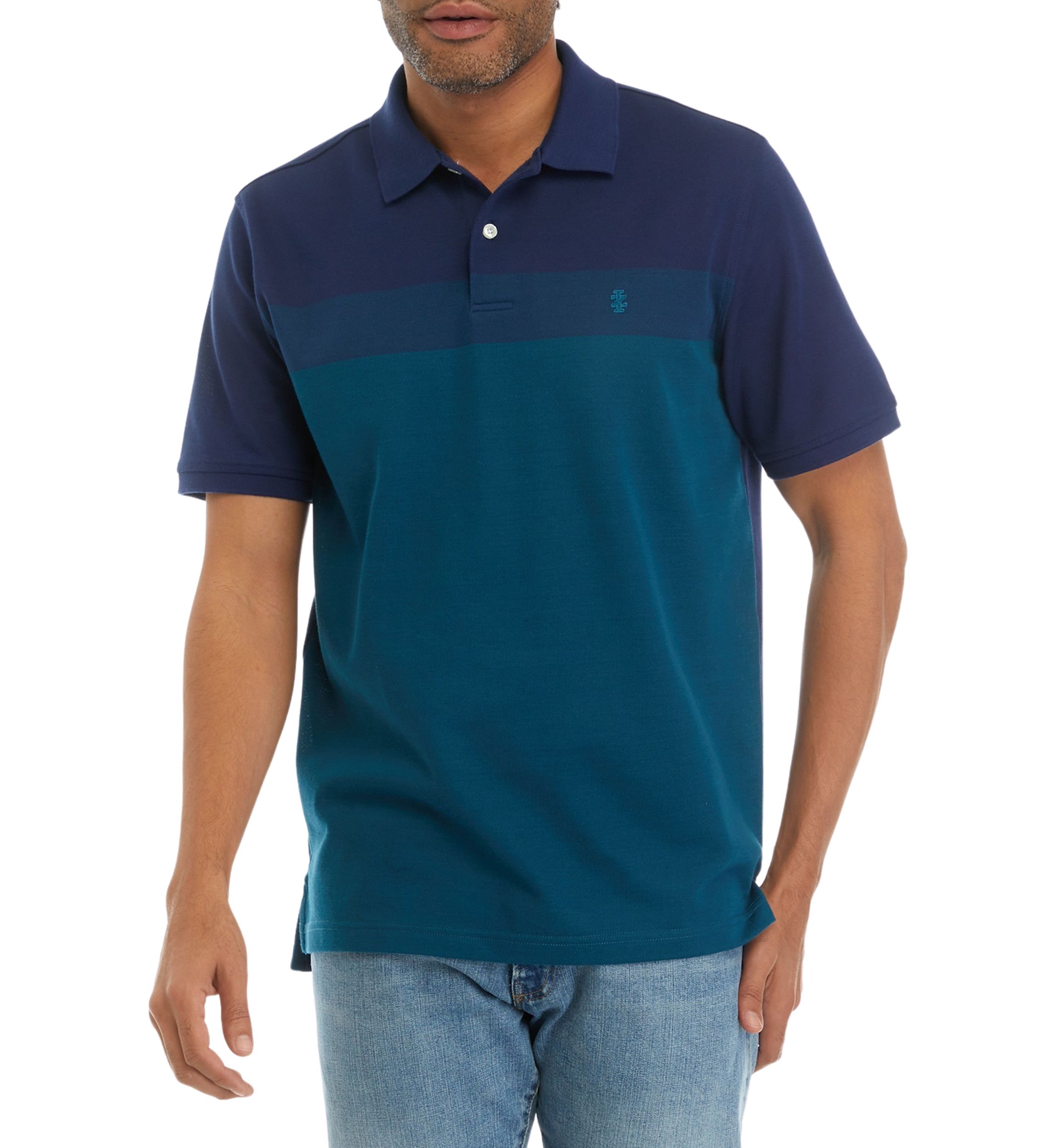 Short Sleeve Engineer Stripe Polo Shirt