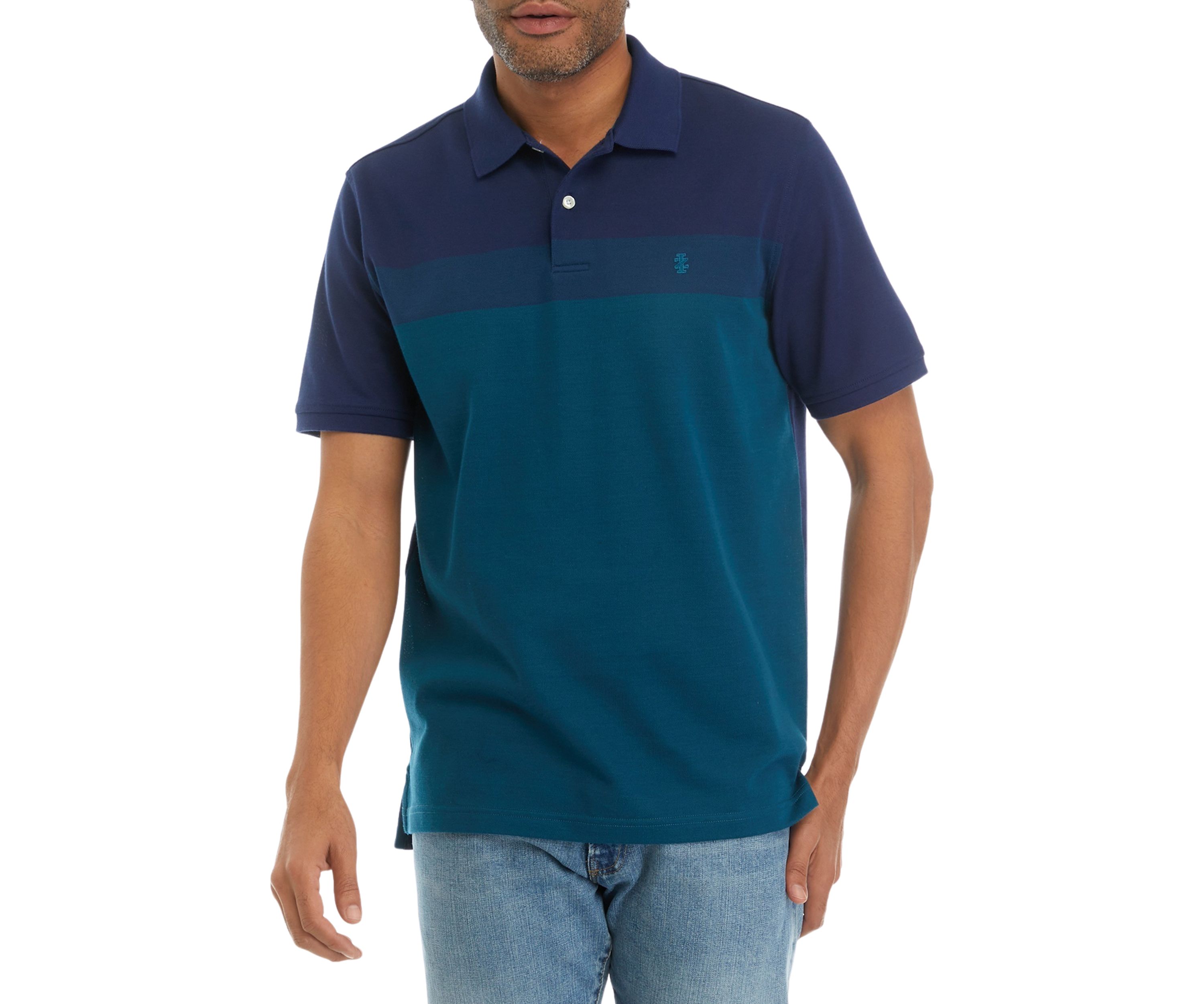 Short Sleeve Engineer Stripe Polo Shirt