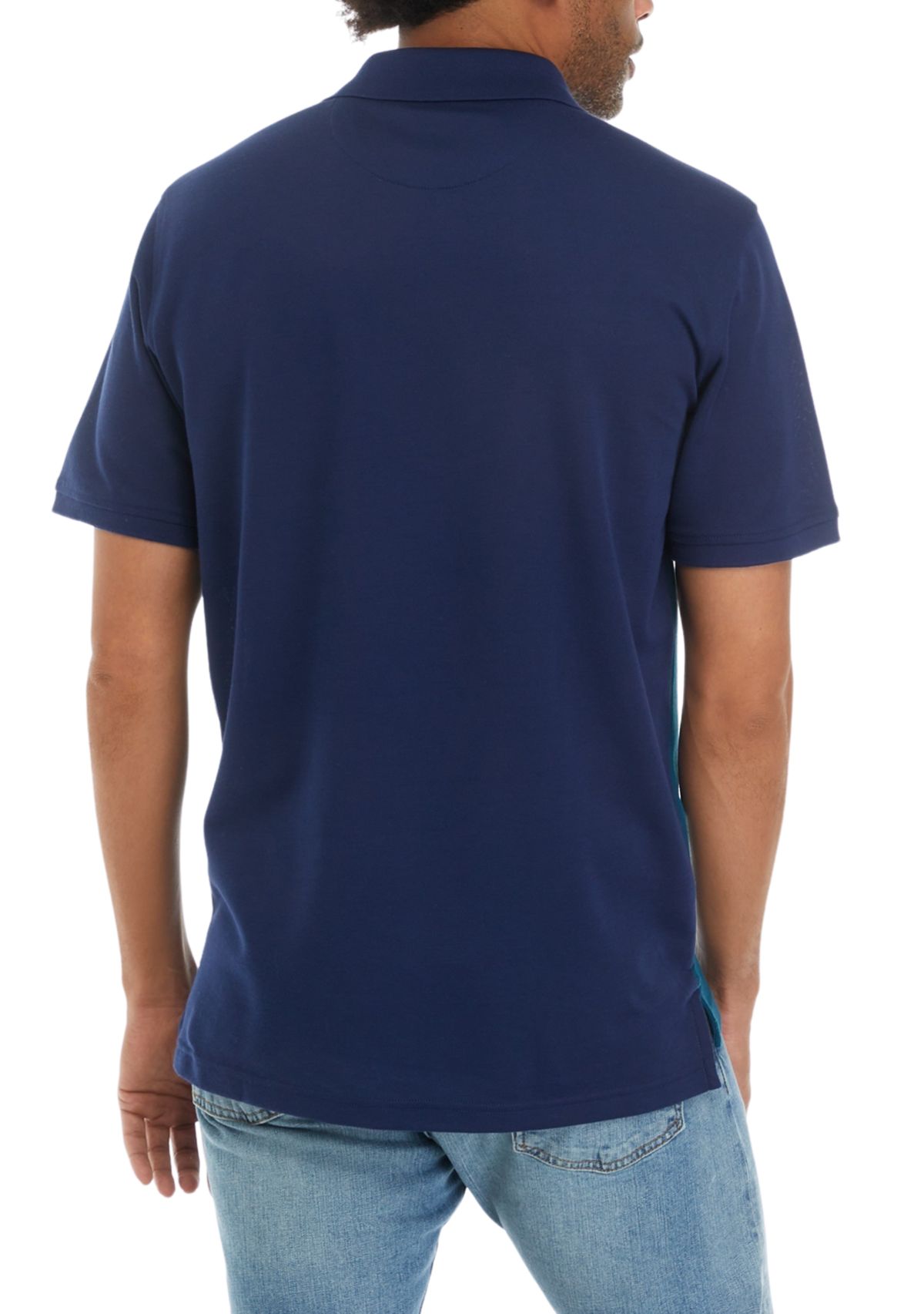 Short Sleeve Engineer Stripe Polo Shirt